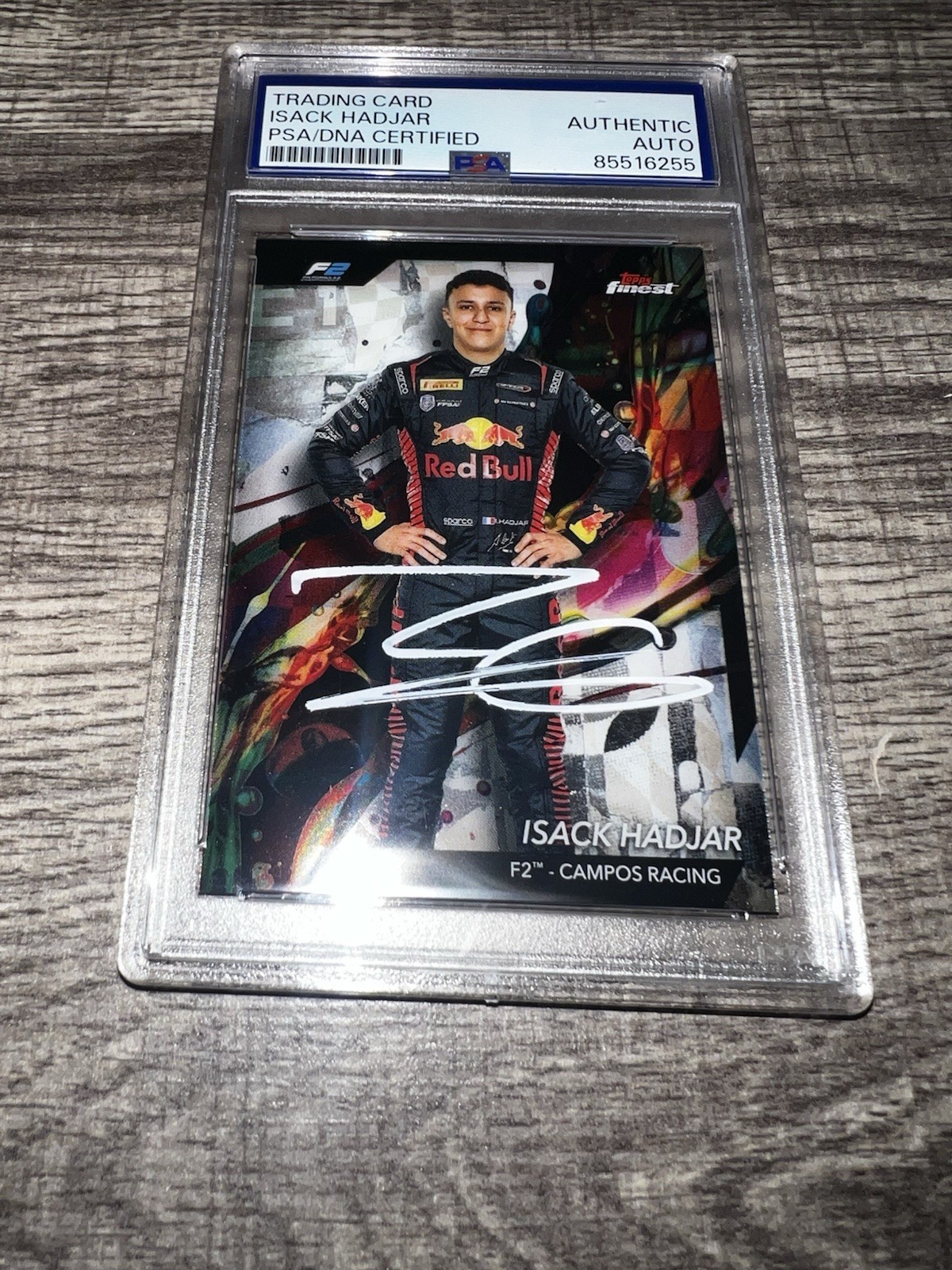 Isack Hadjar Signed 2024 Topps Finest Trading Card #41 F1 Rookie PSA/DNA