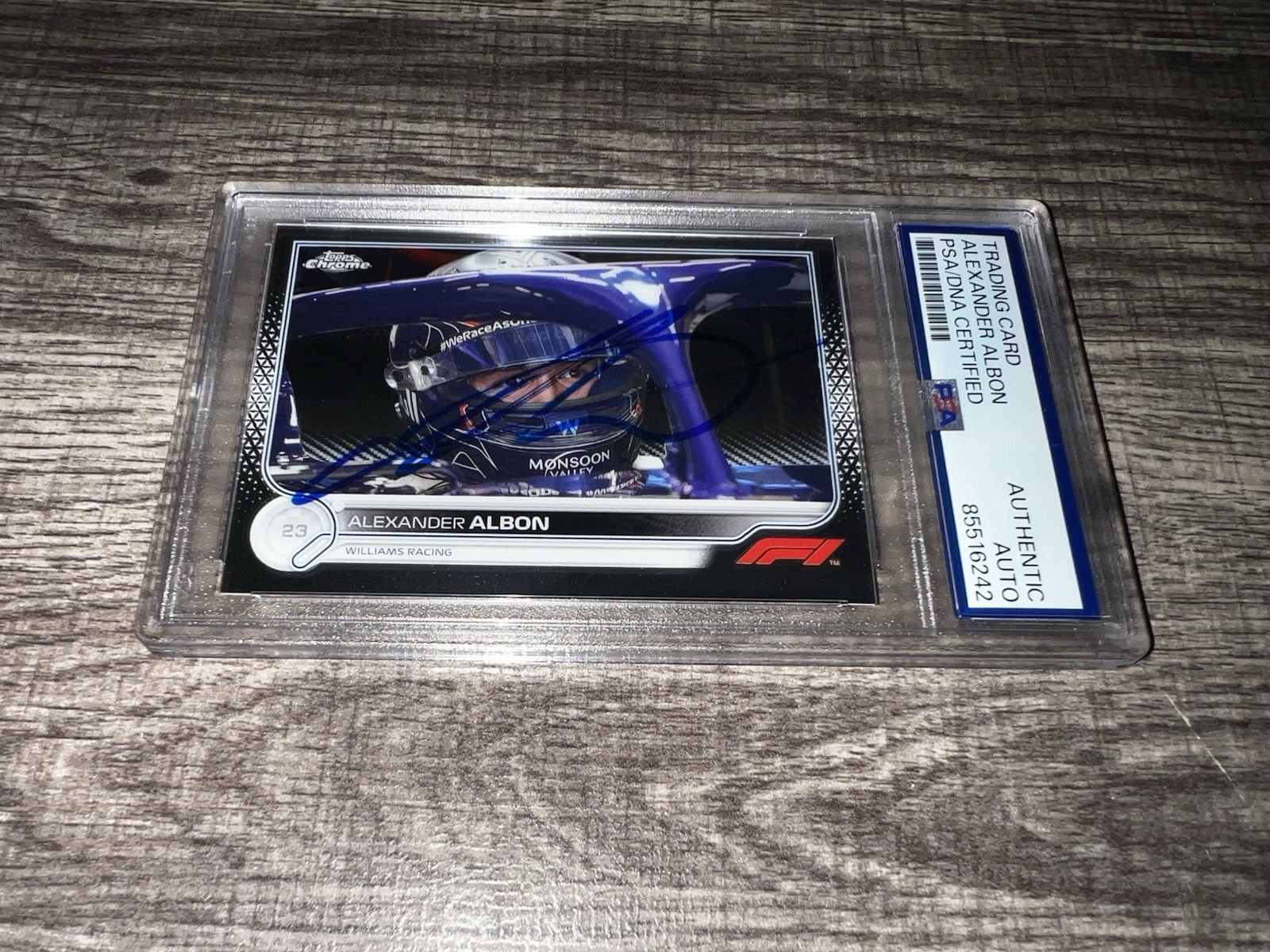 Alex Albon Signed 2022 Topps Chrome Trading Card #56 F1 Williams PSA/DNA