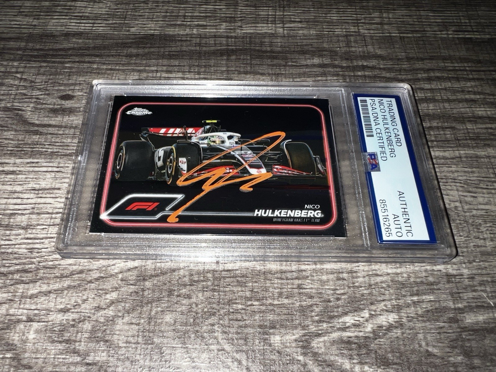 Niko Hulkenberg Signed 2024 Topps Chrome Trading Card #87 F1 Haas Racing PSA/DNA