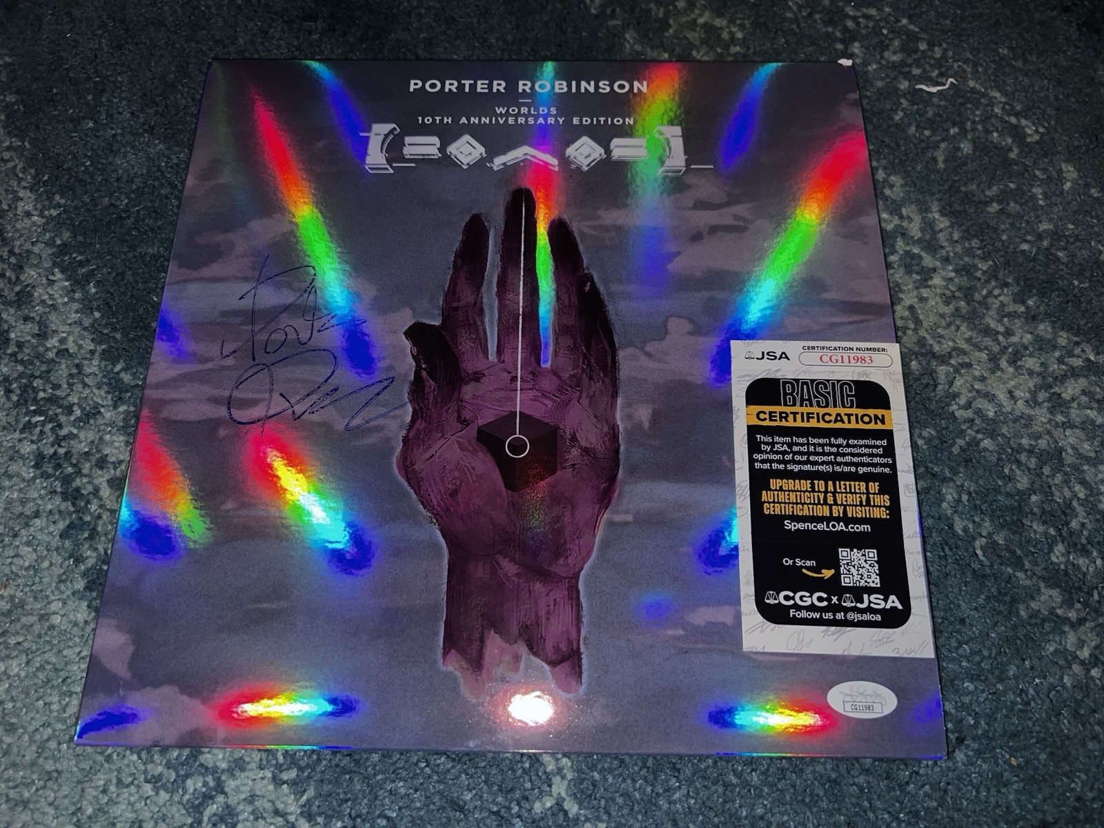 Porter Robinson Signed Worlds 10th Anniversary Vinyl Legend JSA Auth