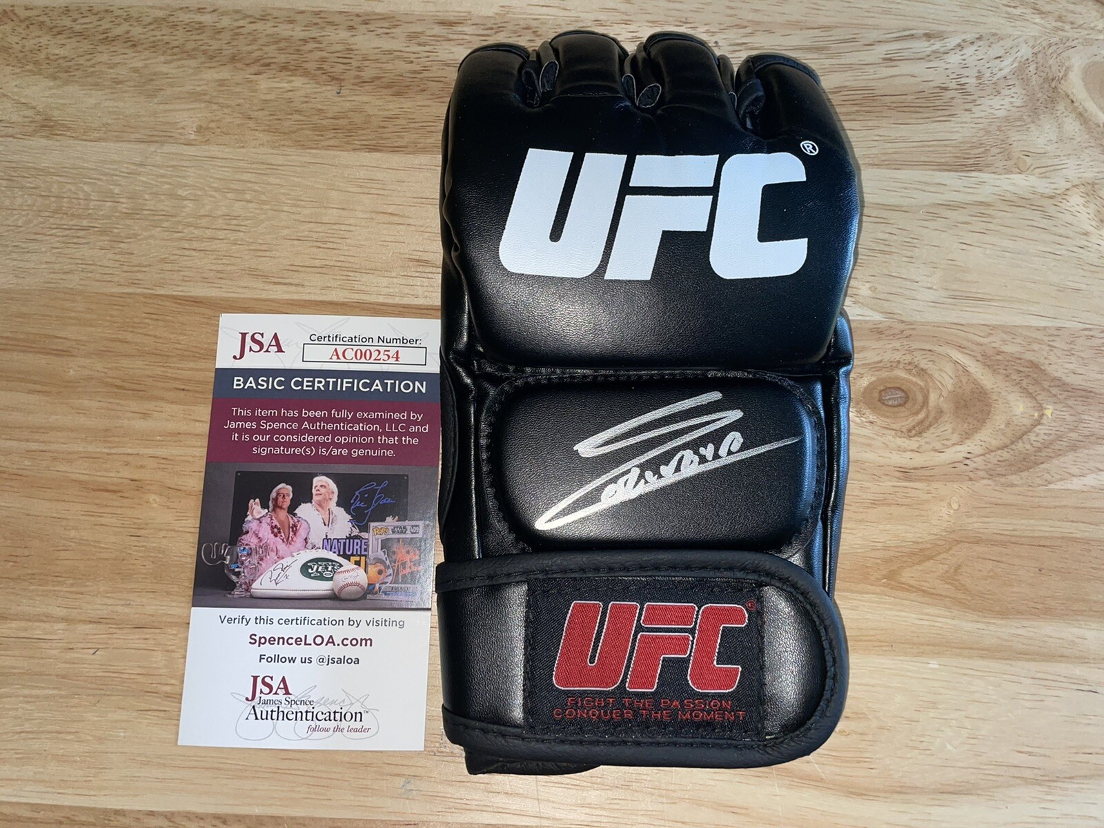 Charles Oliveira Signed UFC Glove Lightweight Champion Do Bronx JSA Auth