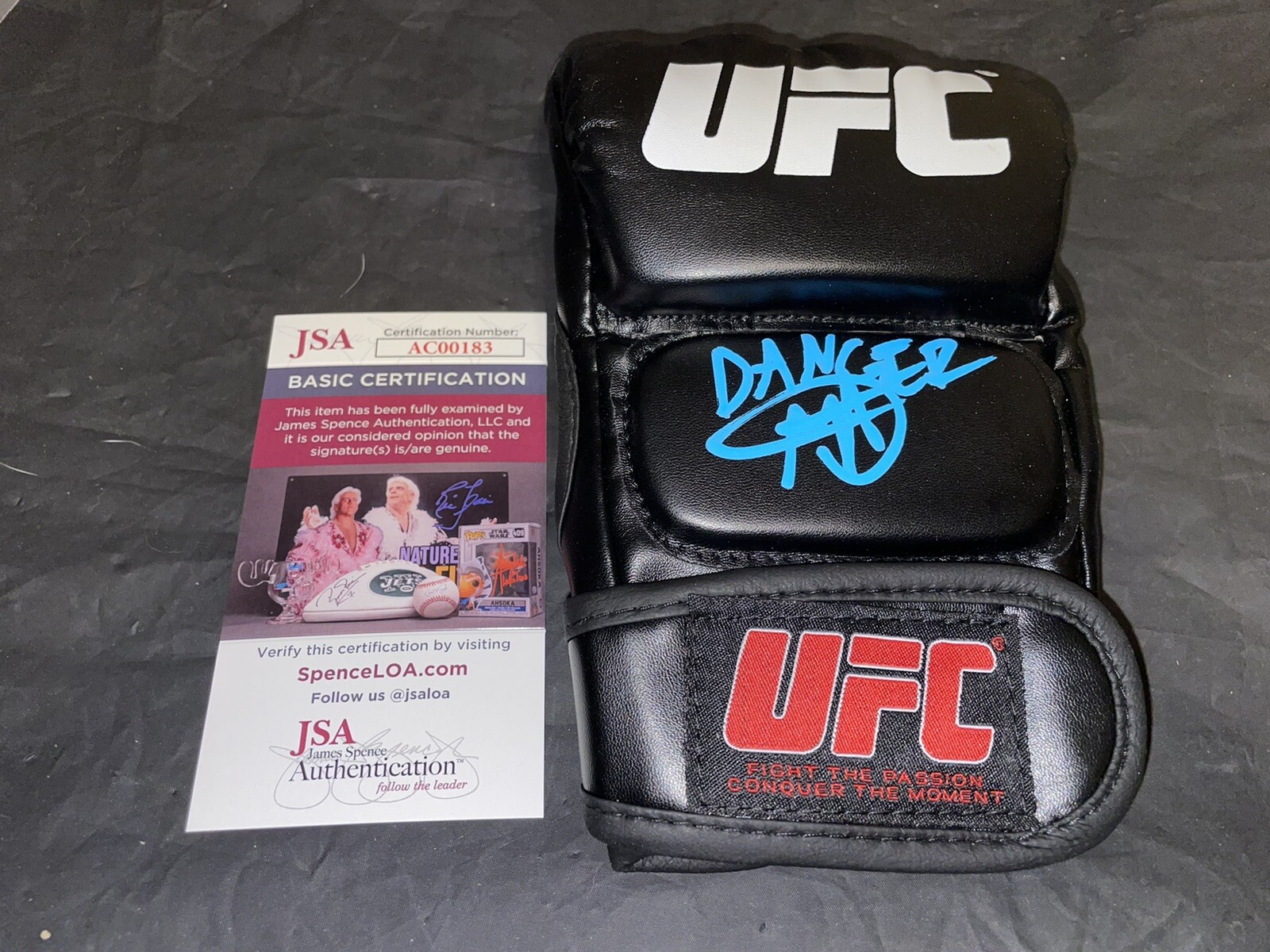 Matt Schnell Signed UFC Glove “Danger” JSA Auth