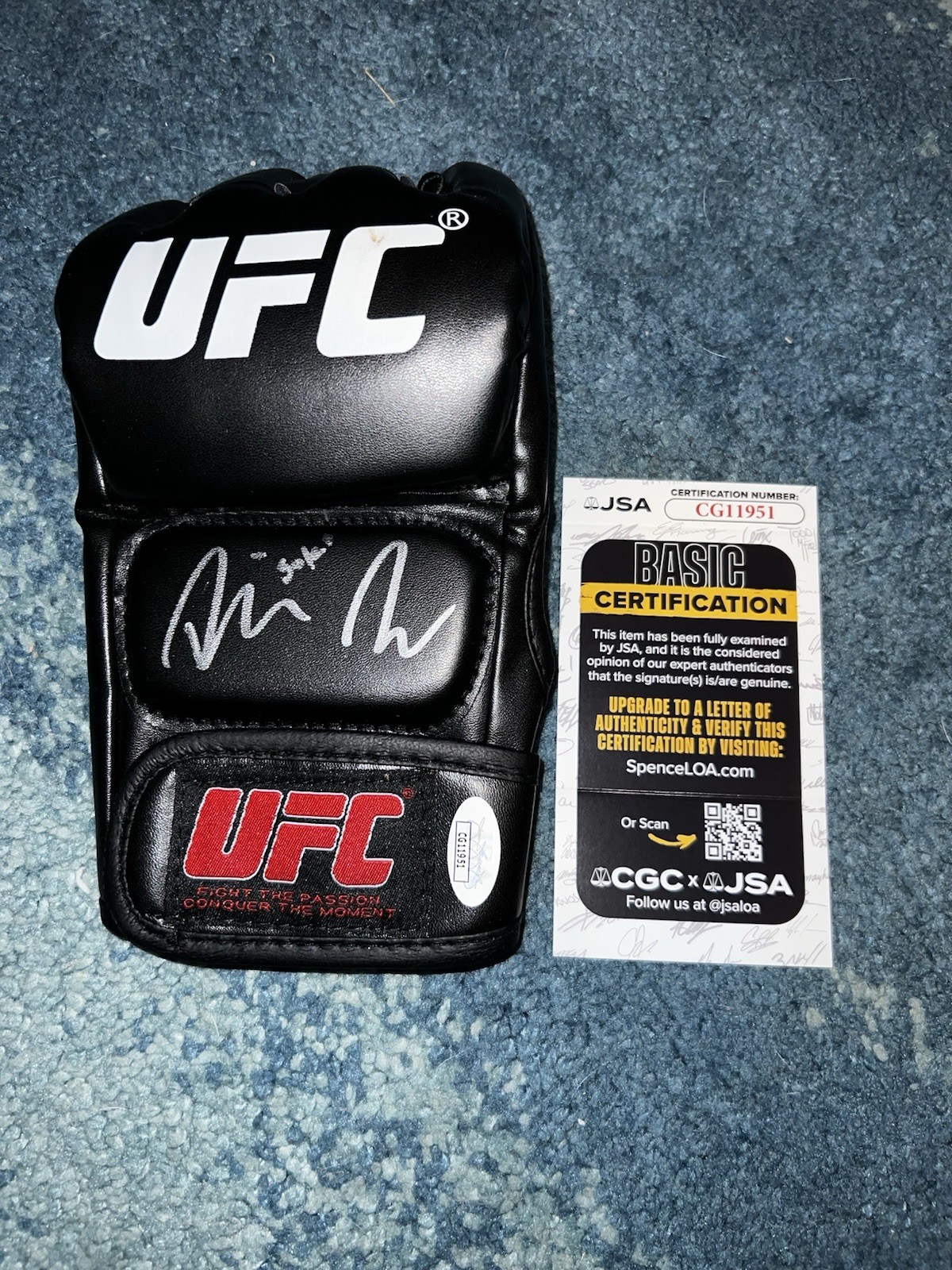 Dan Ige Signed UFC Glove UFC Olympic 50K Champ JSA Auth #2