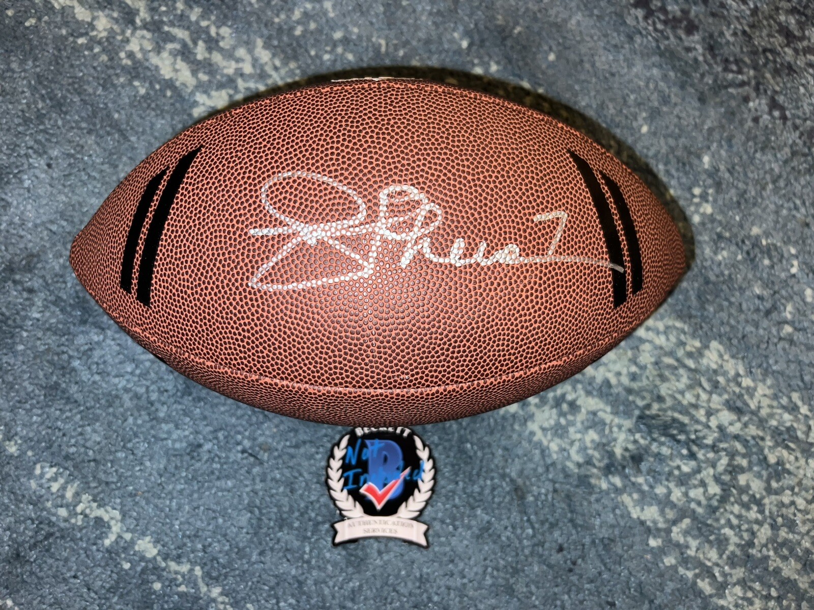 Joe Theismann Signed Wilson NFL Football New Washington Redskins Star Beckett #5