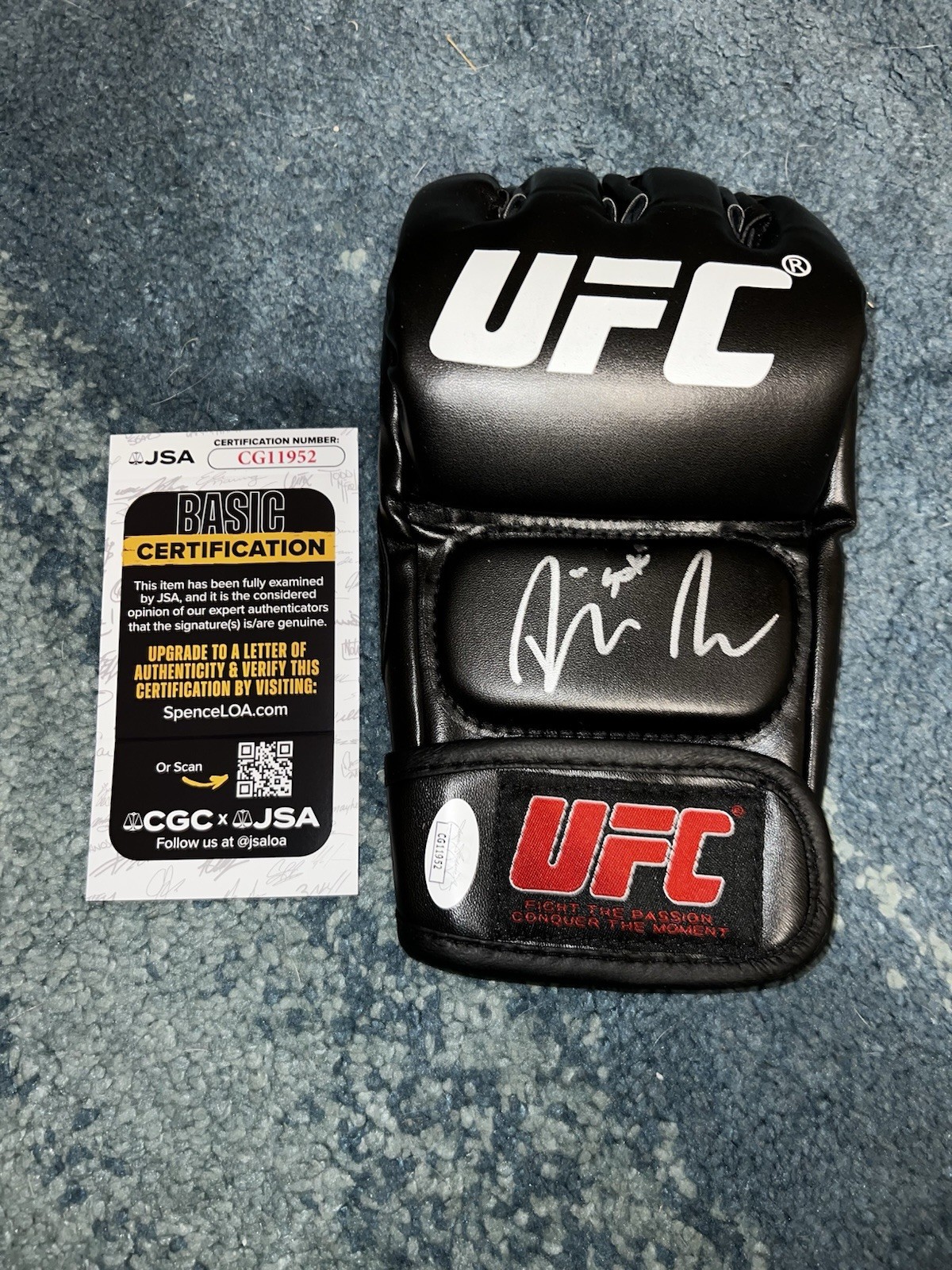 Dan Ige Signed UFC Glove UFC Olympic 50K Champ JSA Auth