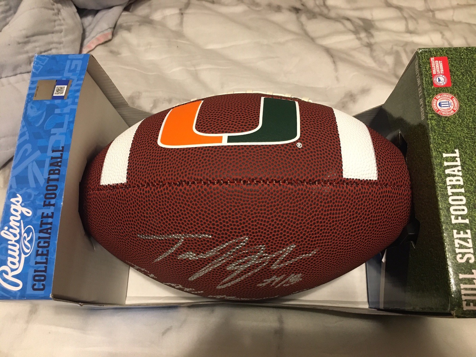 Tate Martell Signed Official NCAA Football UM Hurricanes New Transfer