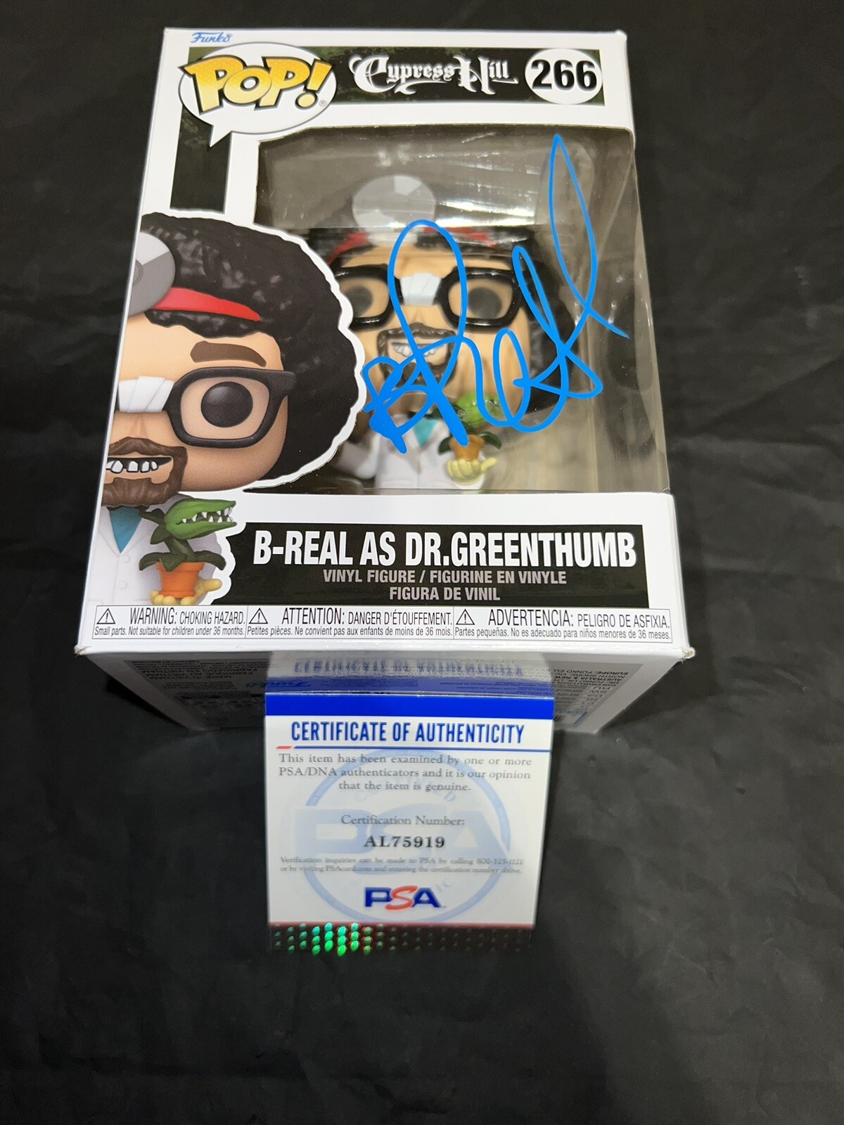 B Real Signed Official Cypress Hill Funko Pop Figure Dr Greenthumb PSA/DNA #4