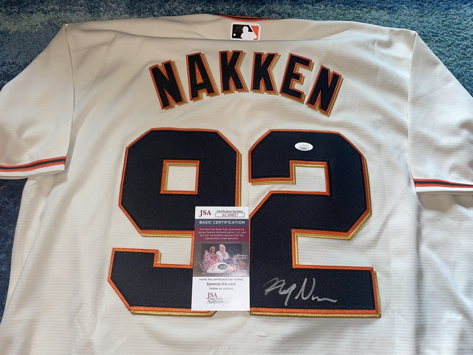 Alyssa Nakken Signed San Francisco Giants Jersey 1st Female Coach JSA Auth
