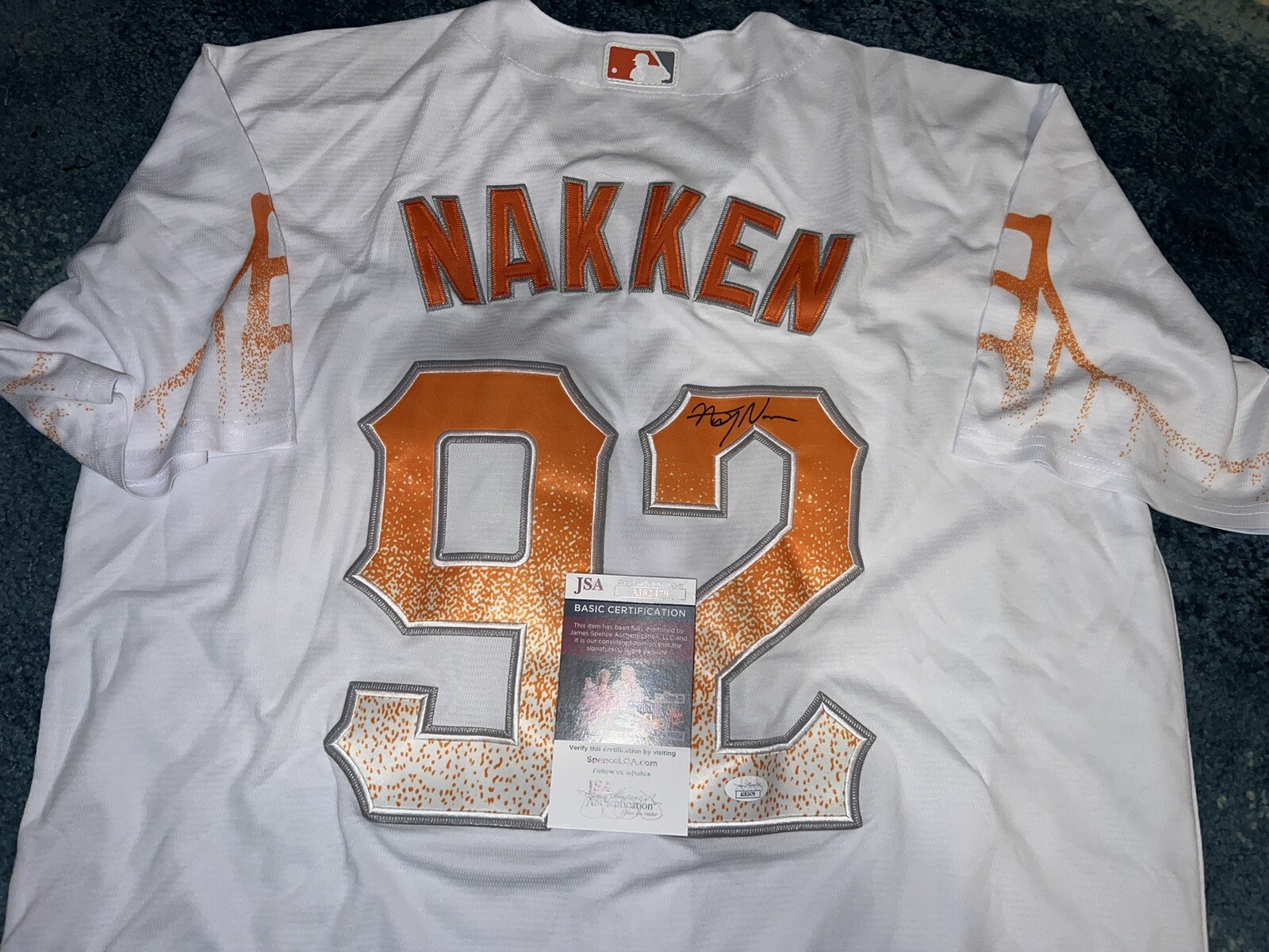 Alyssa Nakken Signed San Francisco Giants Jersey 1sr Female Coach JSA Auth
