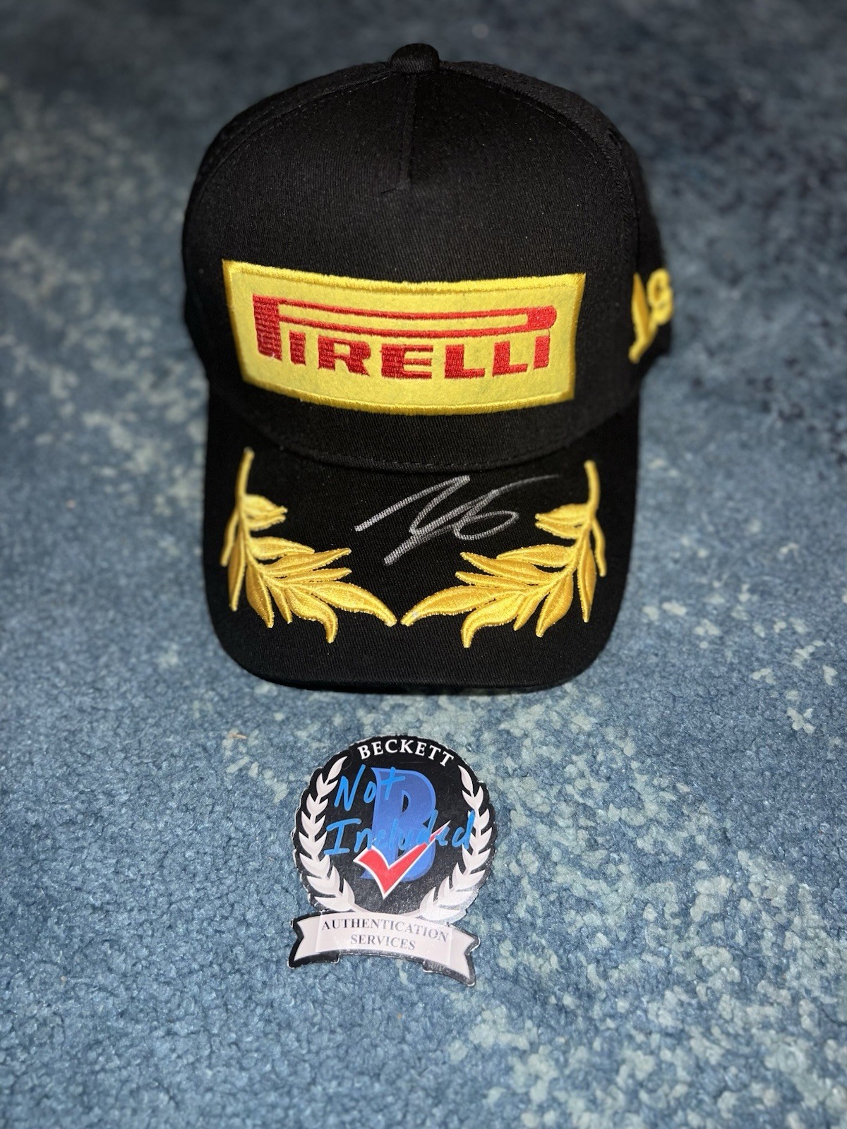 Isack Hadjar Signed Pirelli Podium Hat F1 Racing Bulls 2025 Rookie Beckett #2