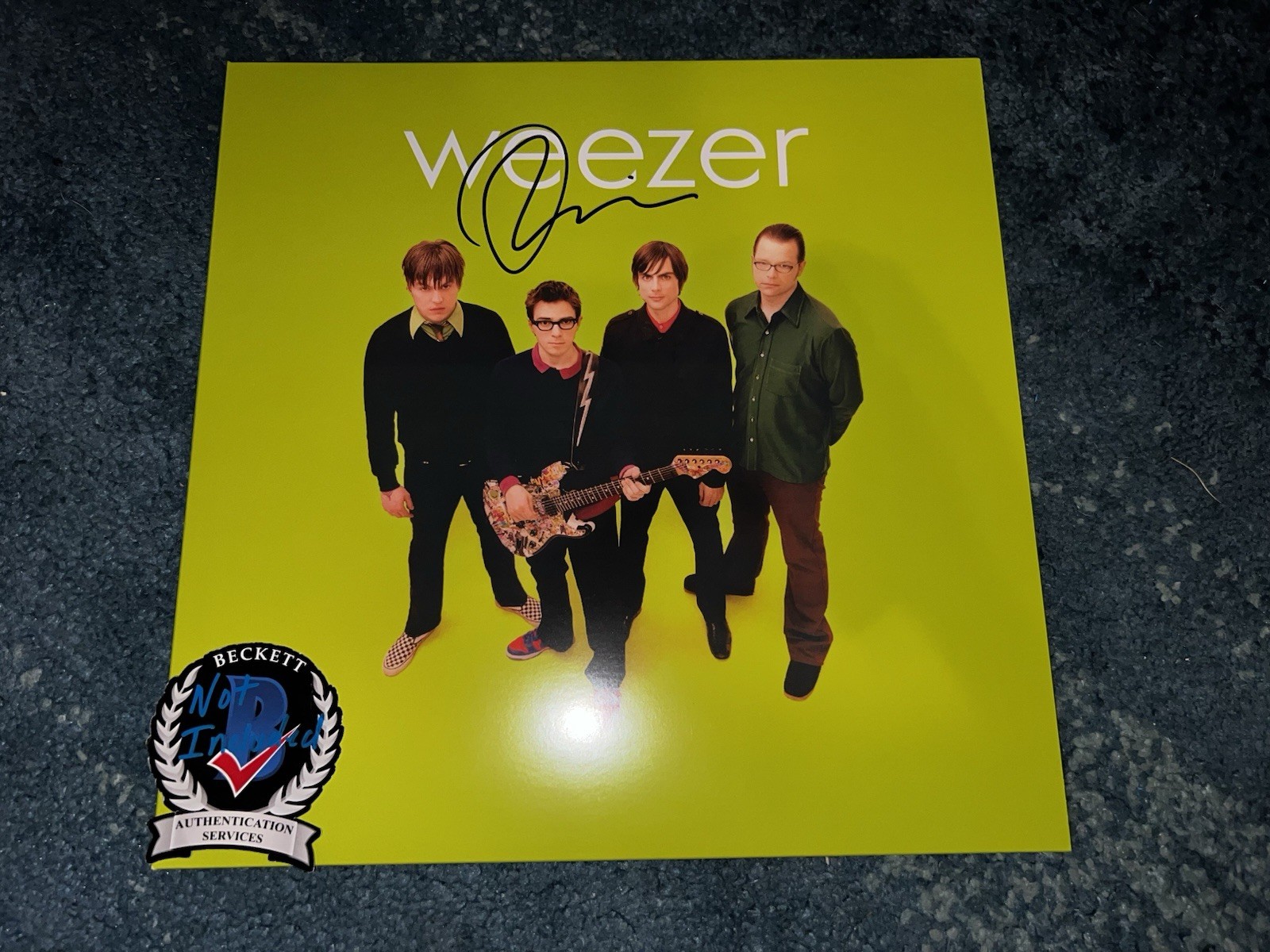 Rivers Cuomo Signed The Green Album Vinyl Weezer Lead Legend Beckett