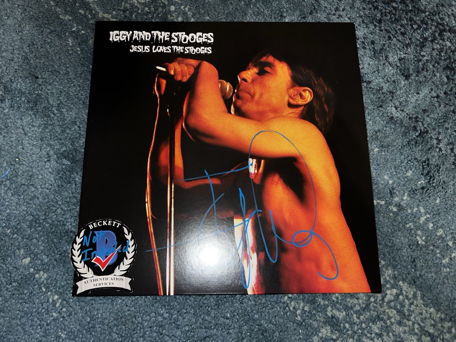 Iggy Pop Signed Jesus Loves The Stooges Vinyl Album Legend Beckett