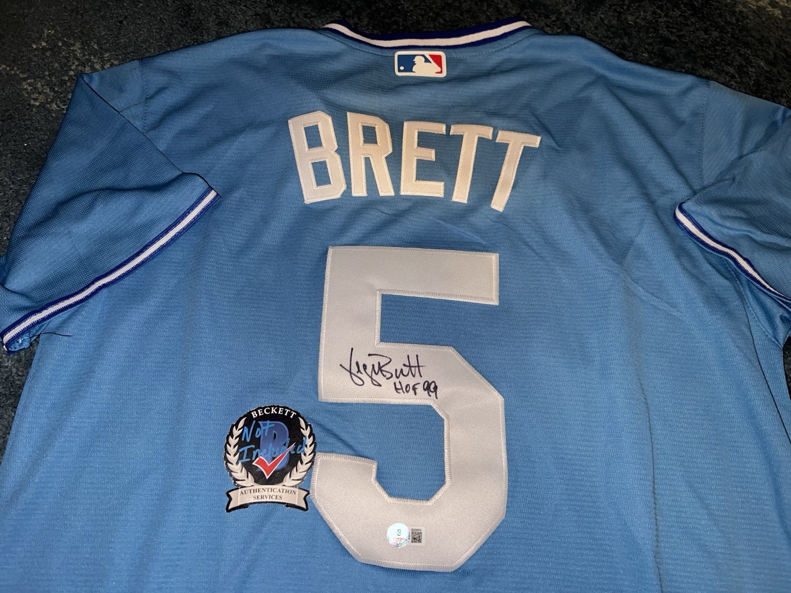 George Brett Signed Kansas City Royals Jersey Hall Of Fame Superstar Beckett
