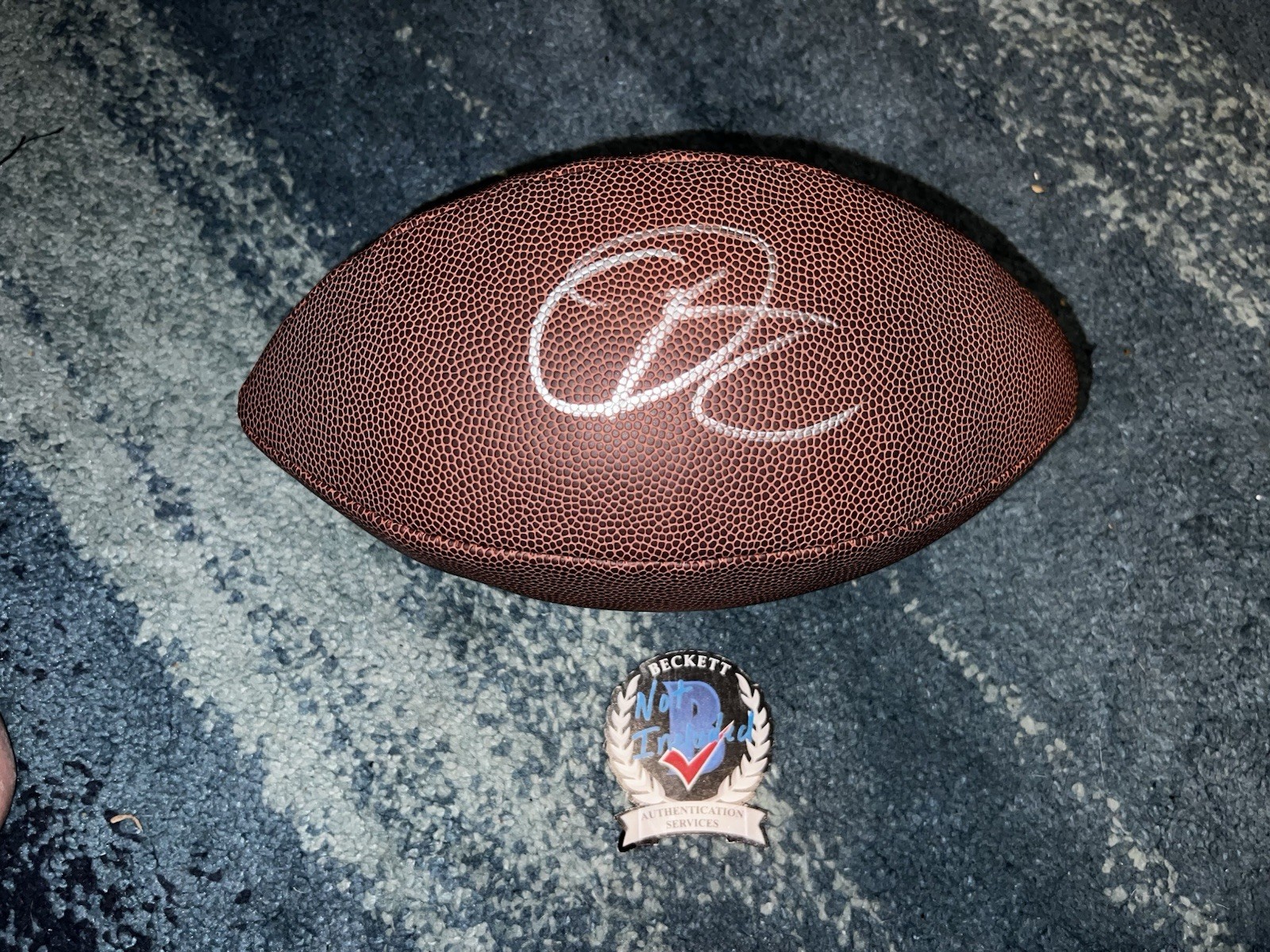 Odell Beckham Jr Signed Wilson NFL Football New York Giants Legend Beckett