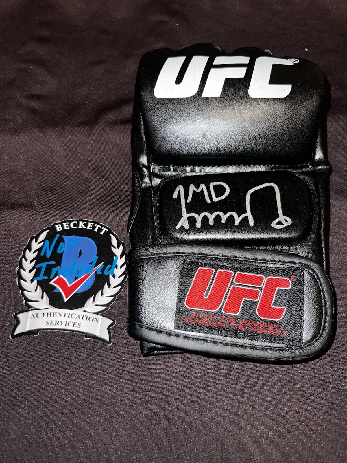 Merab Dvalishvili Signed UFC Boxing Glove UFC Batamweight Champ Beckett #2