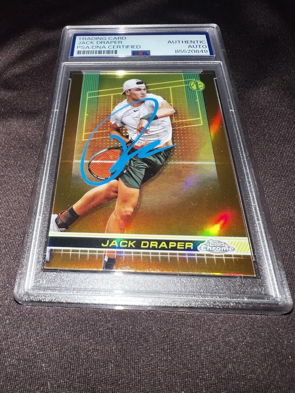 Jack Draper Signed 2024 Topps Chrome Orange Tennis Trading Card Rookie PSA/DNA