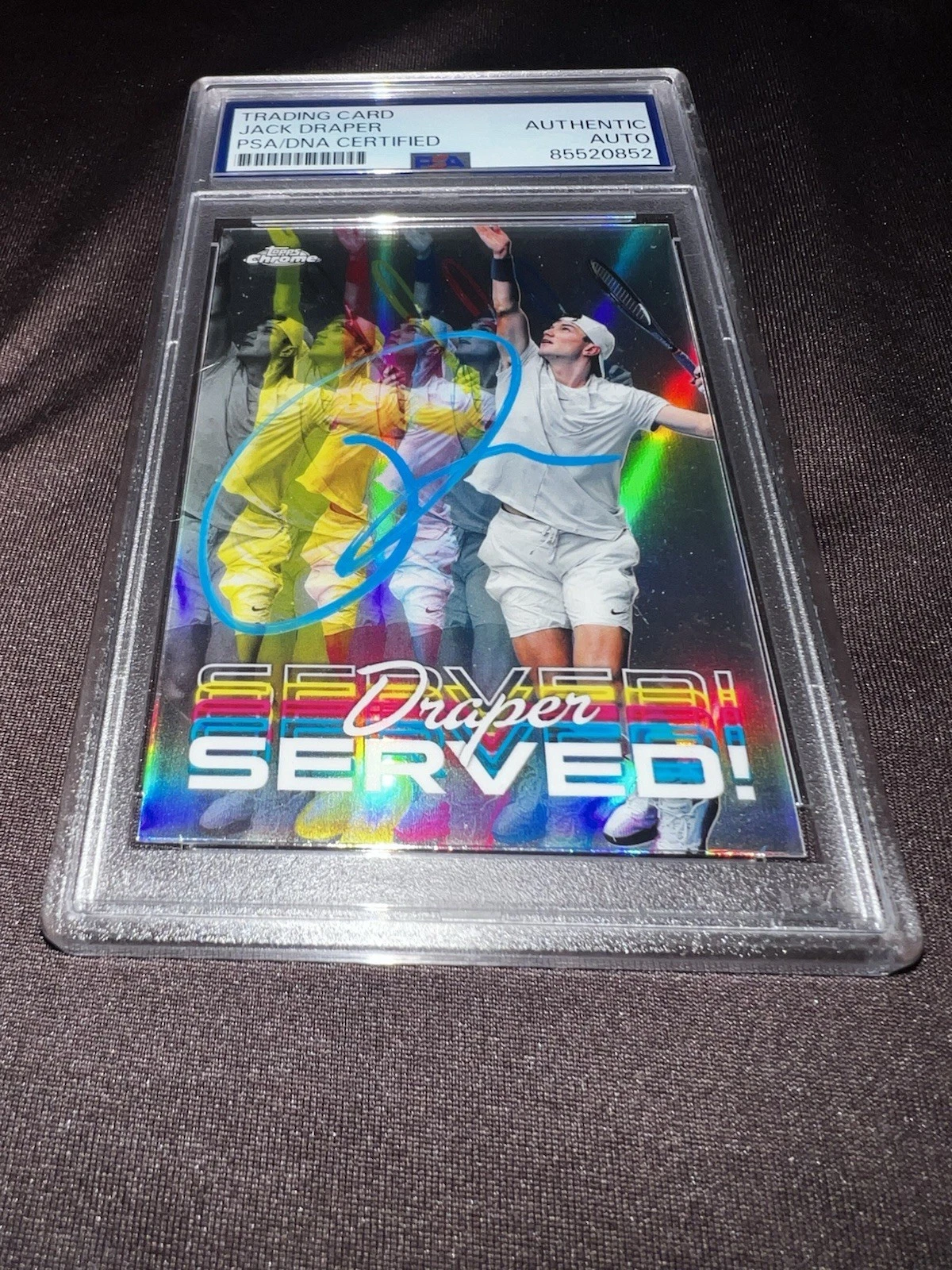 Jack Draper Signed 2024 Topps Chrome Served Tennis Trading Card Rookie PSA/DNA