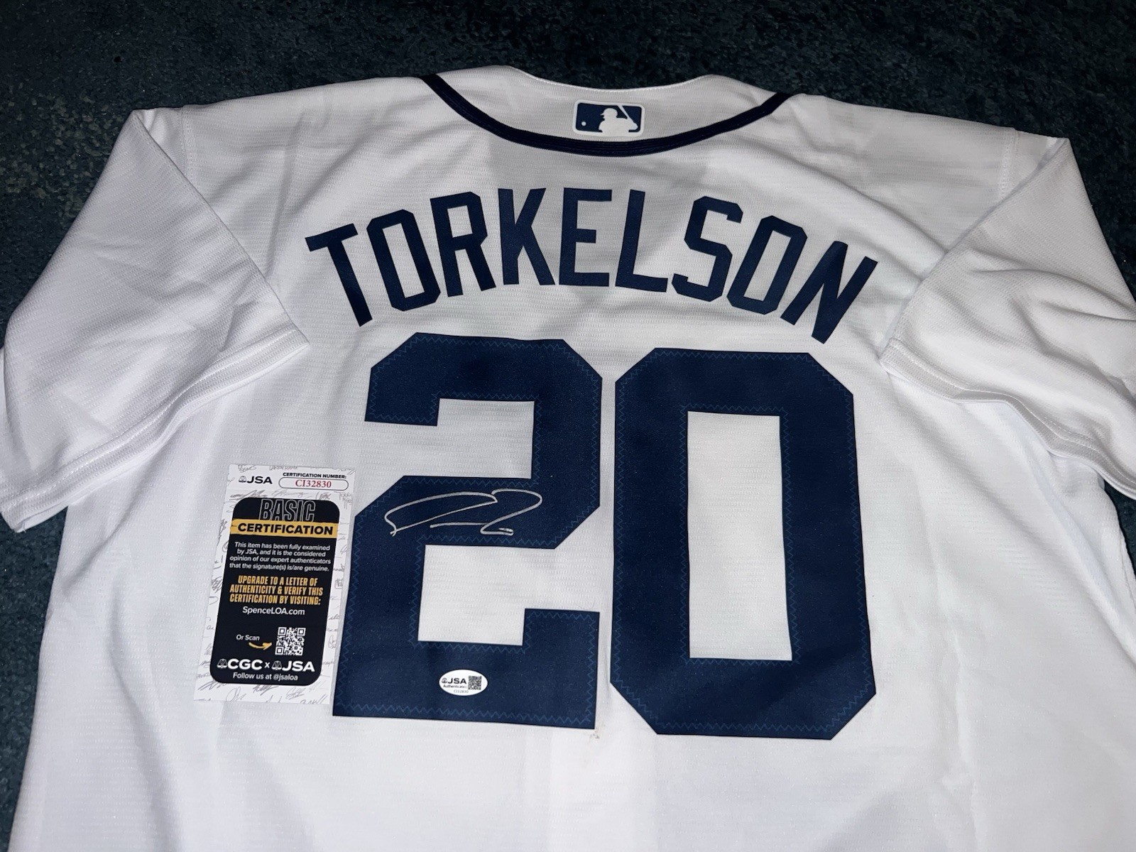 Spencer Torkelson Signed Detroit Tigers Jersey Superstar Slugger JSA Auth