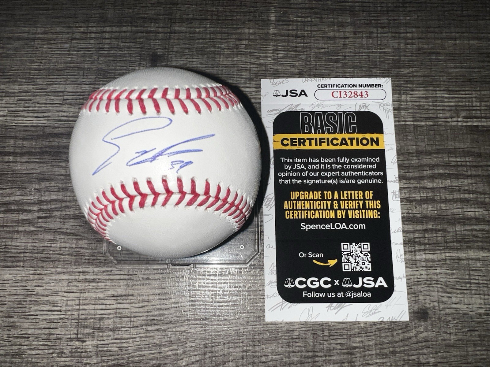 Eury Perez Signed Official Major League Baseball Miami Marlins Ace JSA Auth