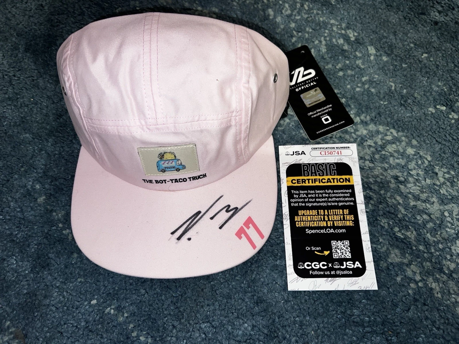 Valtteri Bottas Signed The Bot-Taco Truck Formula 1 Racing Hat Legend JSA Auth