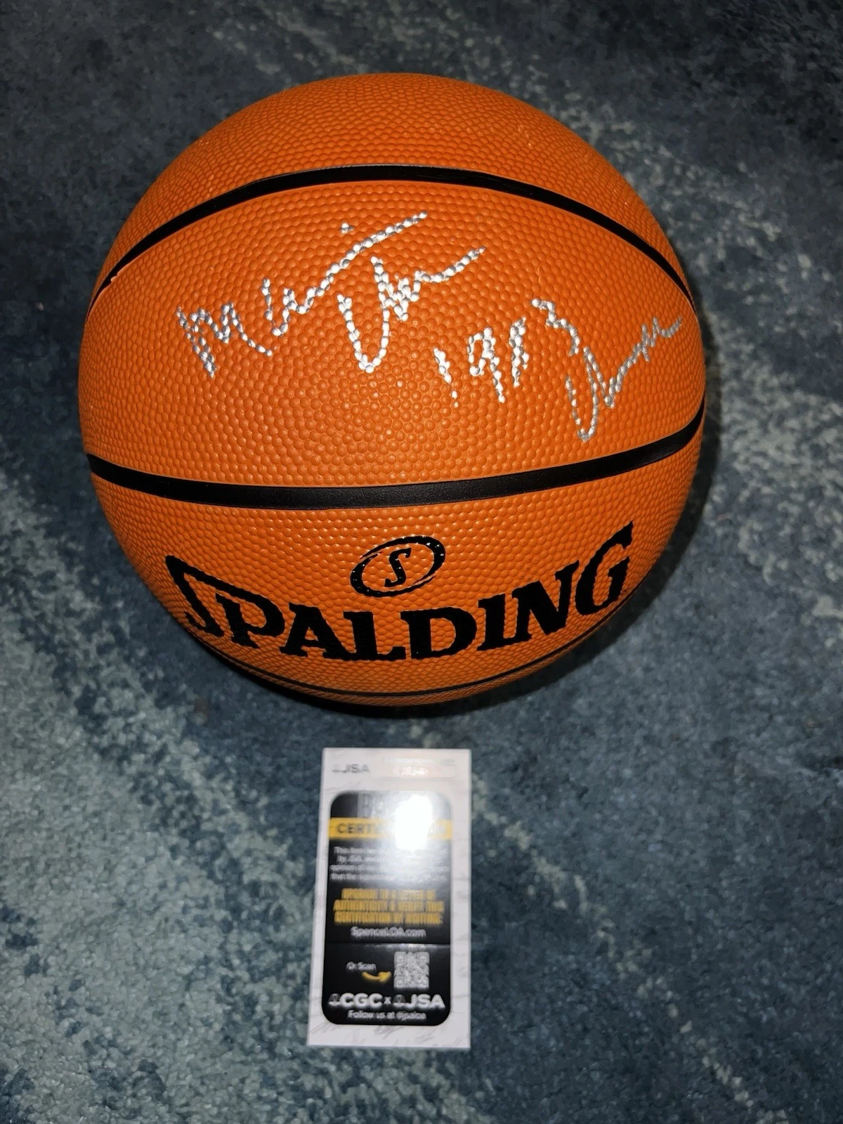 Maurice Cheeks Signed Spalding All Star Basketball Nets Knicks 83 Champ JSA Auth