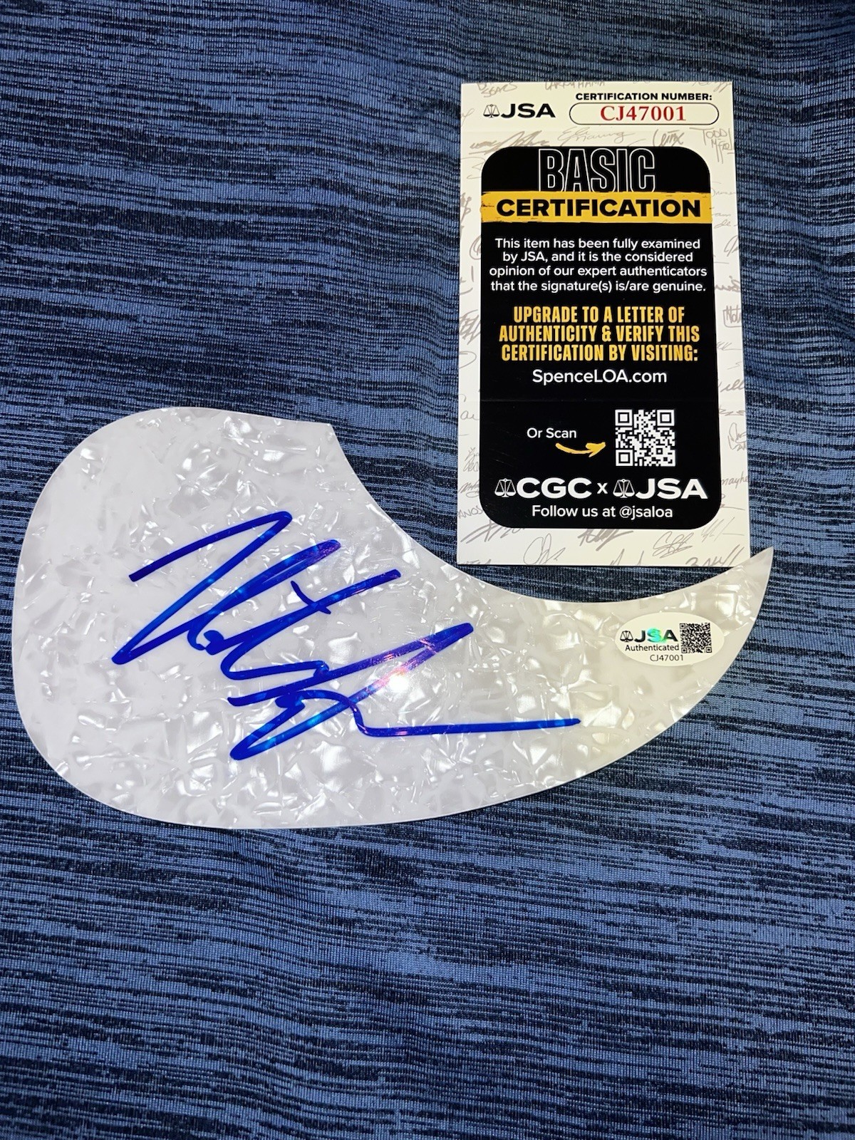 Nate Smith Signed Acoustic Pickguard Country Music Legend JSA Auth