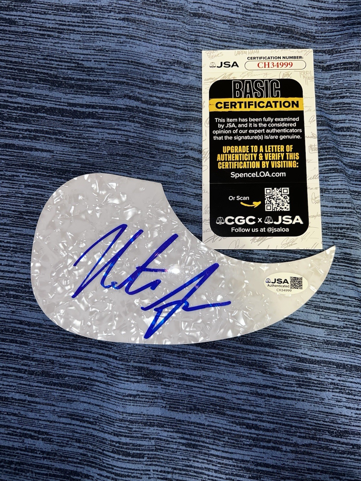 Nate Smith Signed Acoustic Pickguard Country Music Legend JSA Auth #2