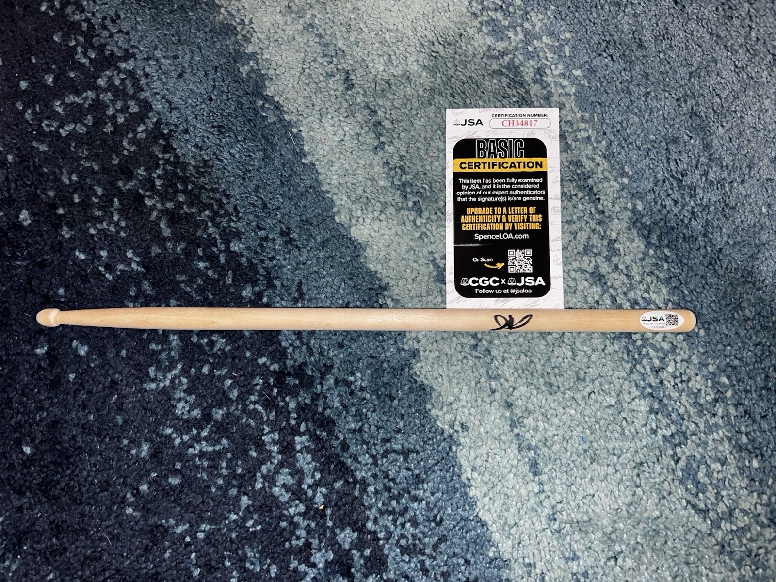 ANDY HURLEY SIGNED DRUMSTICK FALL OUT BOY DRUMMER LEGEND JSA AUTH COLLECTIBLE MEMORABILIA