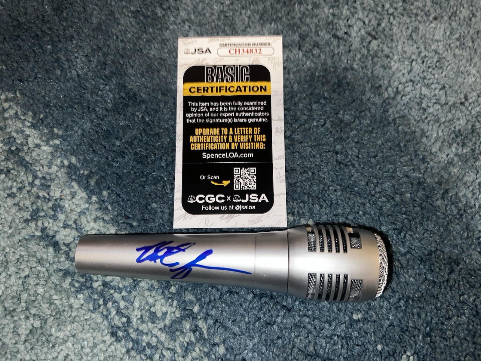 Nate Smith Signed Microphone Country Music Superstar Legend JSA Auth