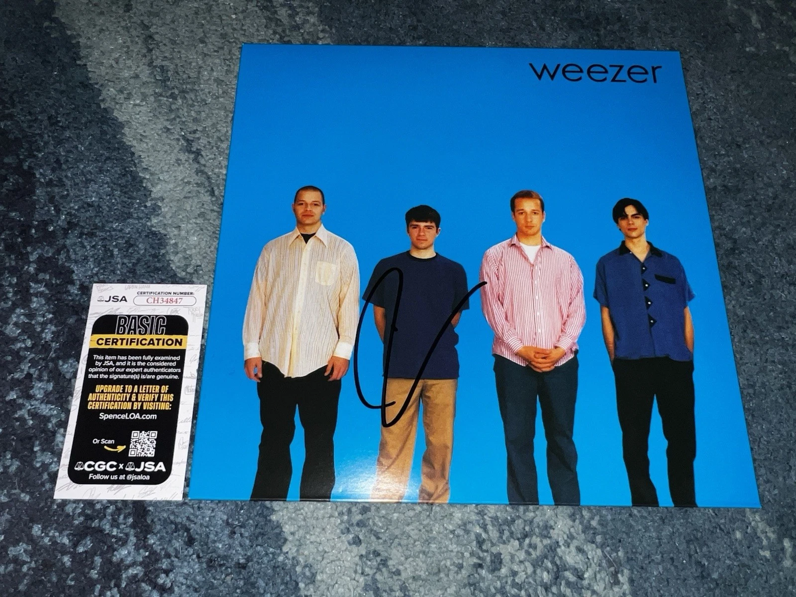 Rivers Cuomo Signed The Blue Album Vinyl Weezer Lead Legend JSA Auth