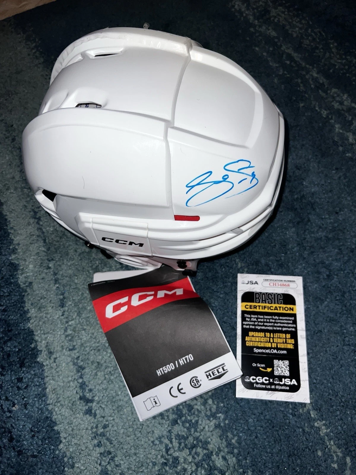 Joe Sakic Signed Full Size CCM Helmet Colorado Avalanche Superstar JSA Auth #2