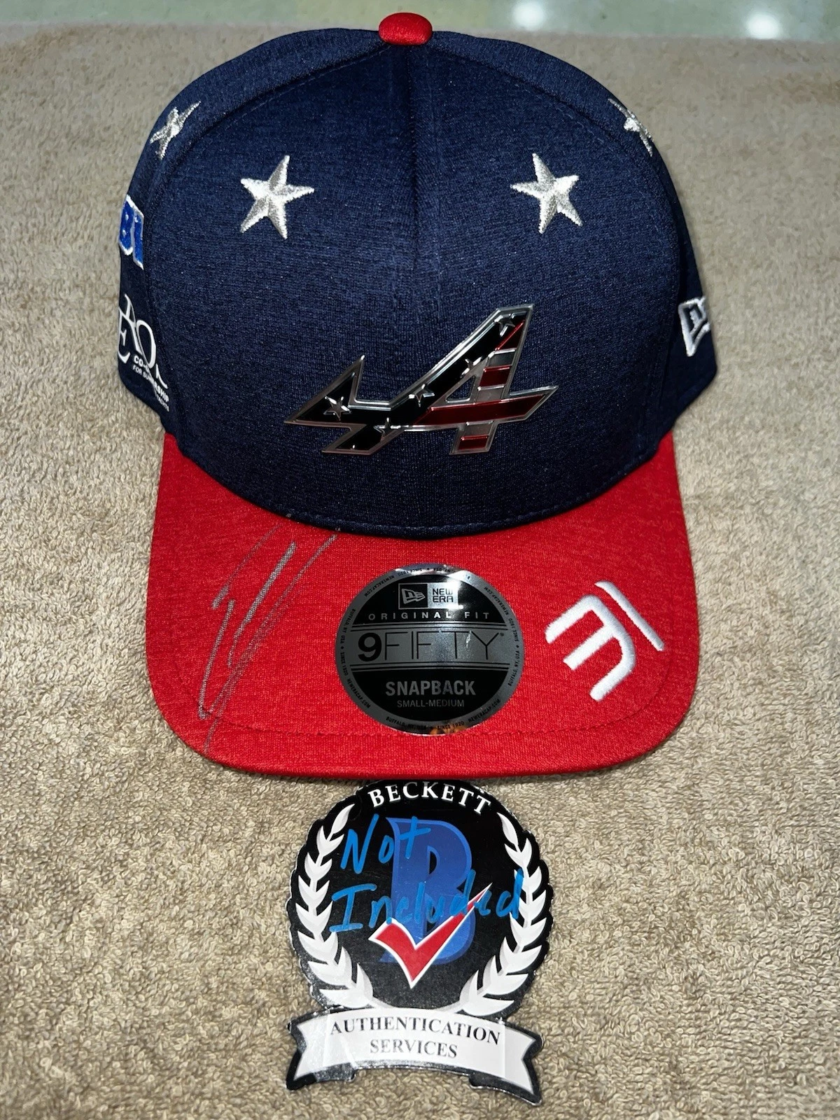 Esteban Ocon Signed Alpine Racing Hat #31 F1 Star Vegas 25 Legend Beckett