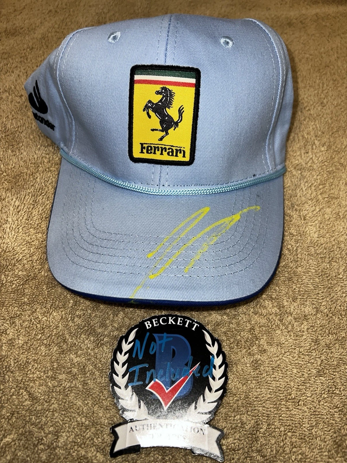 Charles Leclerc Signed Ferrari Racing Hat Puma Star Driver Miami GP Beckett