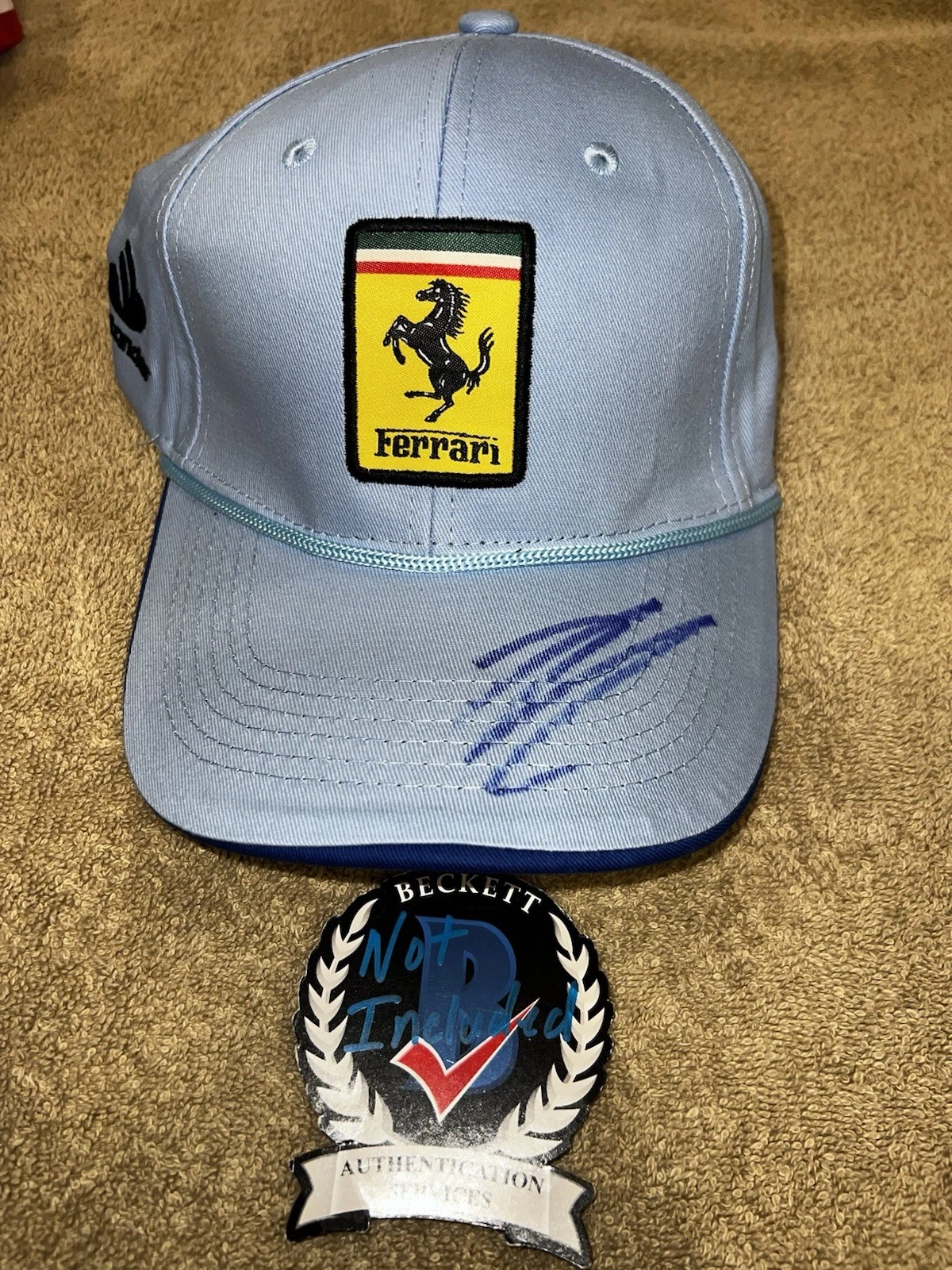 Charles Leclerc Signed Ferrari Racing Hat Puma Star Driver Miami GP Beckett #3