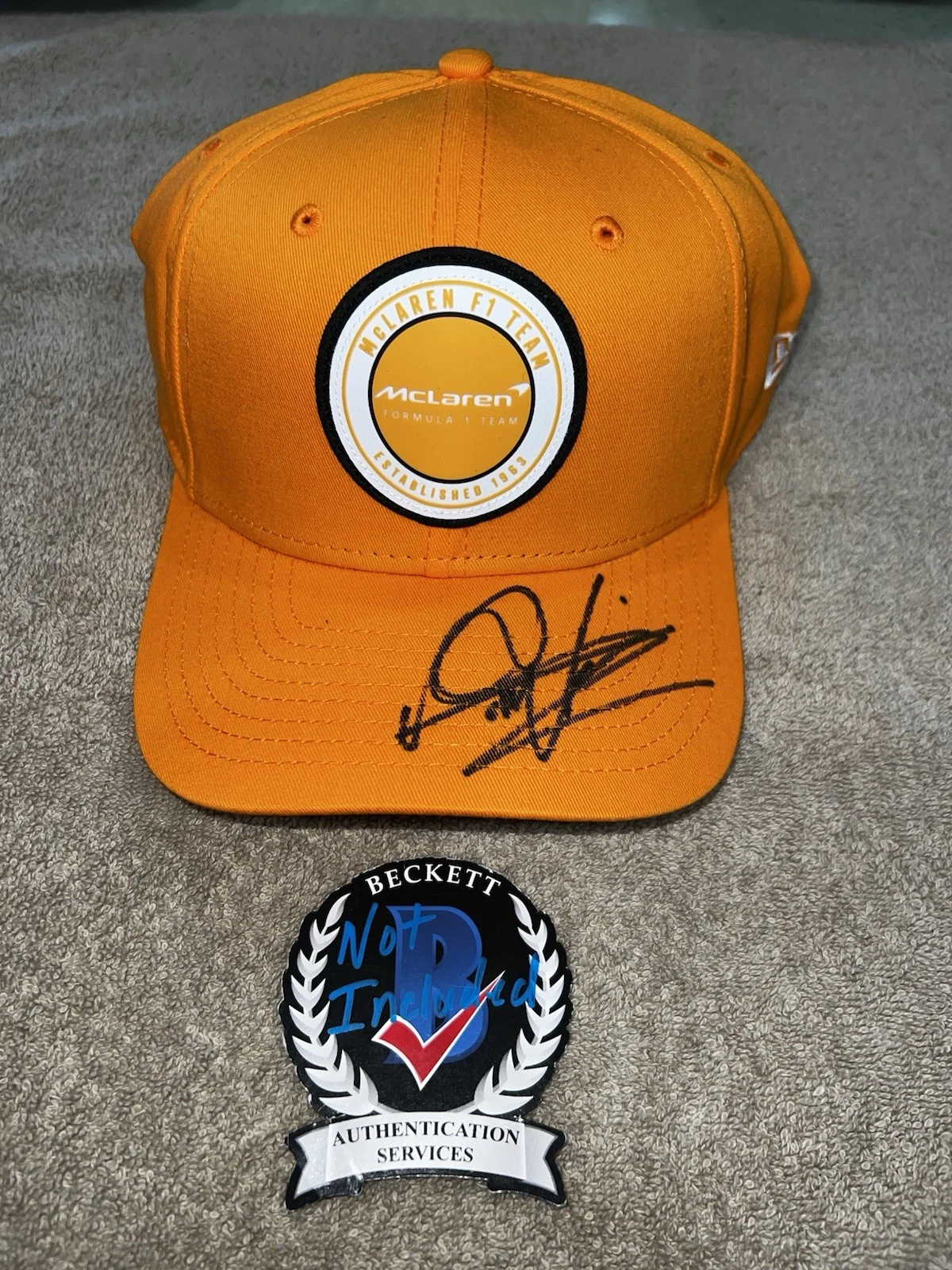 Mika Hakkinen Signed Official McLaren Hat F1 2x World Champ Legend Beckett #3