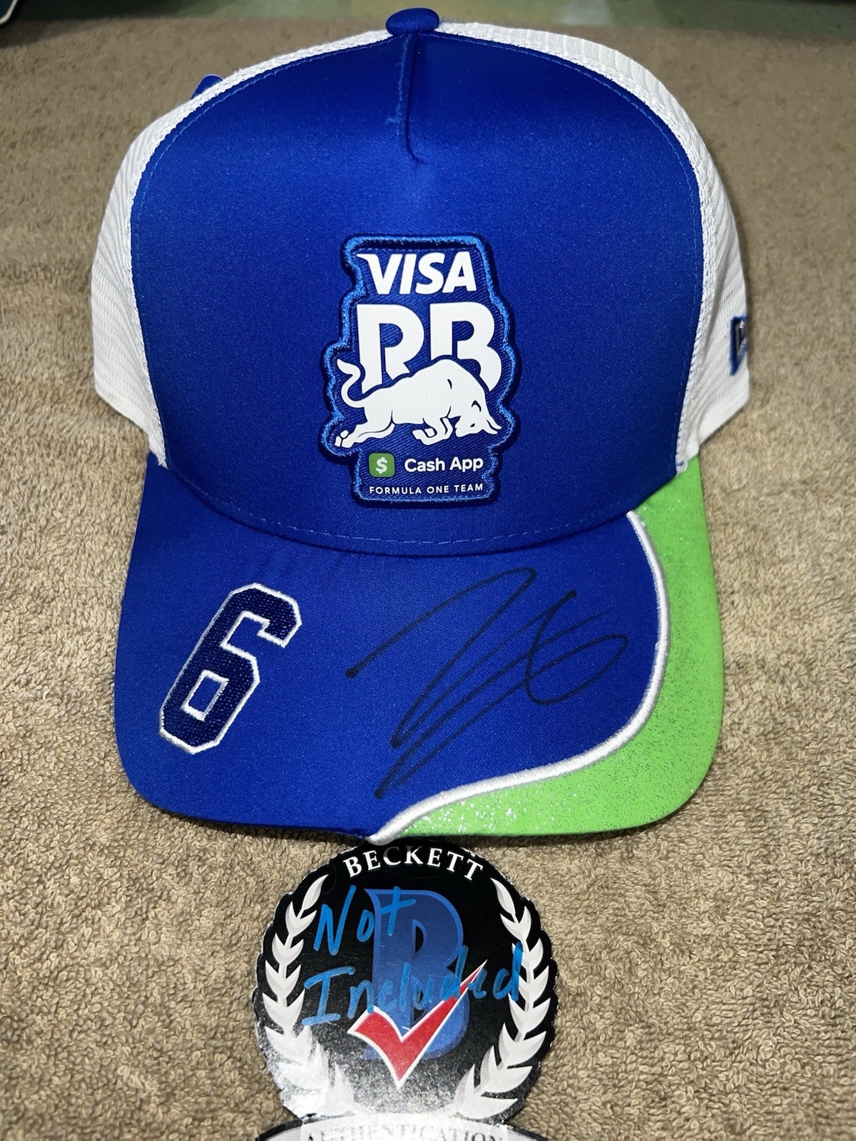 Isack Hadjar Signed Official Racing Bulls #6 Hat F1 Rookie 25 Vegas GP Beckett