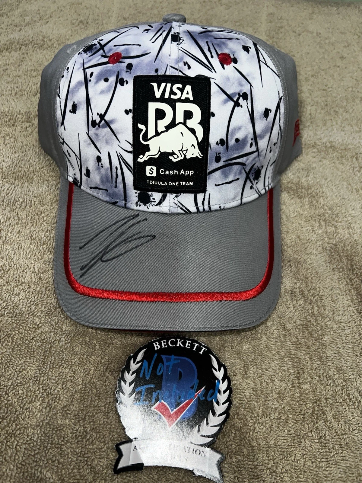 Isack Hadjar Signed  Racing Bulls #6 Hat F1 Rookie 2025 Beckett