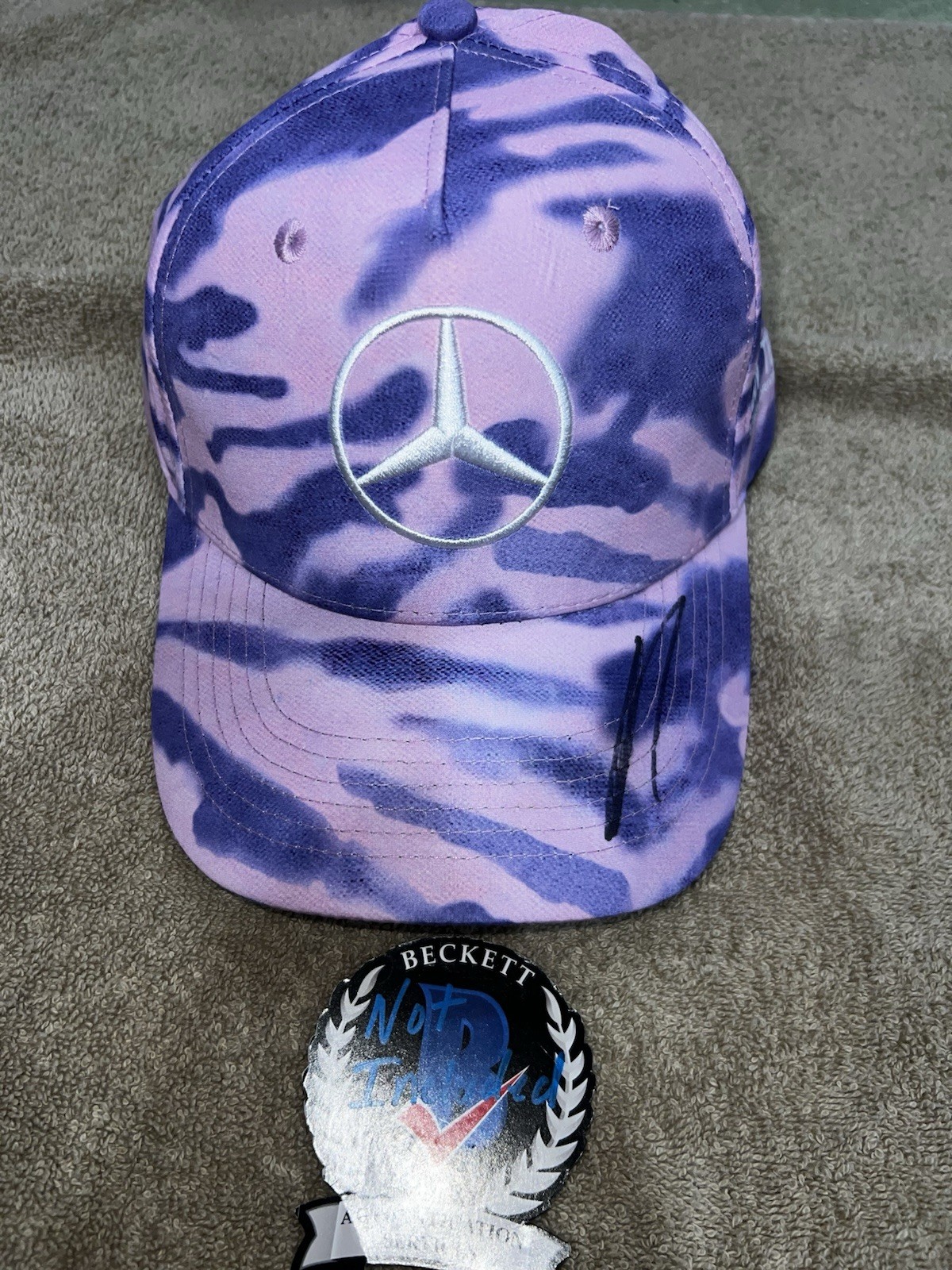 George Russell Signed Mercedes Racing Hat F1 Superstar #63 Beckett