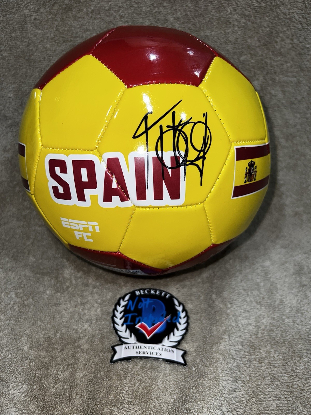 Fernando Llorente Signed Official Spain Soccer Ball World Cup Beckett