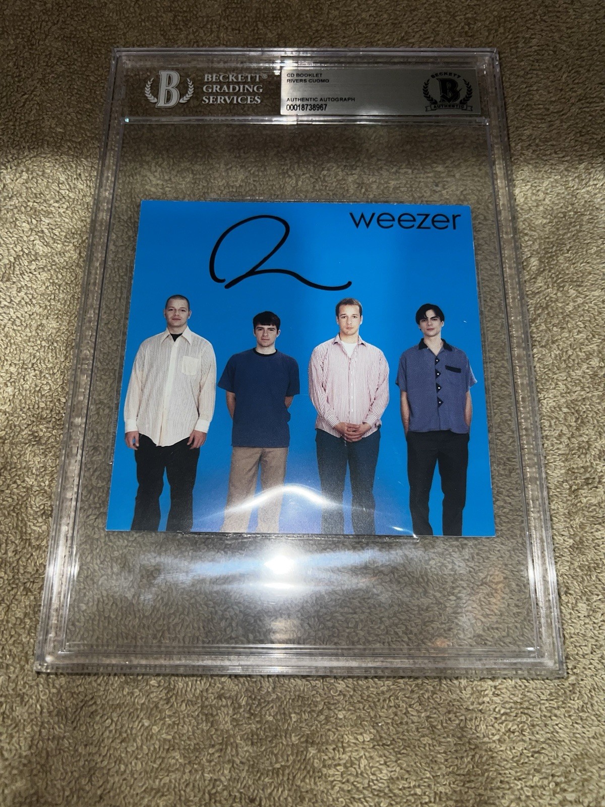 Rivers Cuomo Signed Blue Album CD Booklet Music Legend Beckett #2