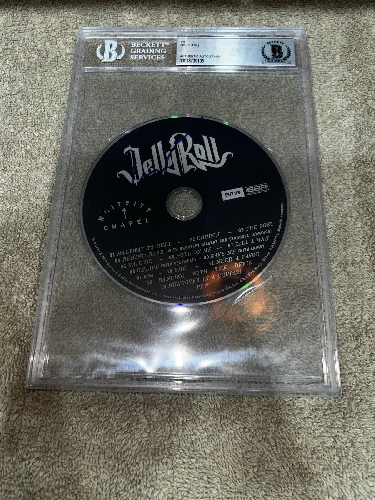 Jelly Roll Signed Whitsitt Chapel CD Country Music Star Beckett