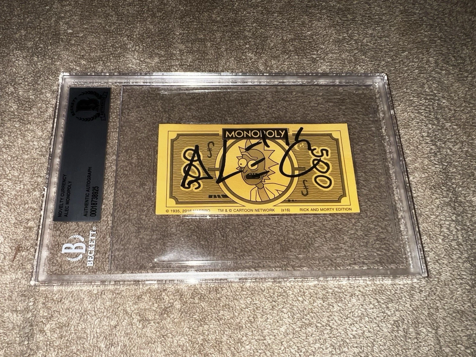 Alec Monopoly Signed Monopoly Money World Famous Artist Graffiti Beckett