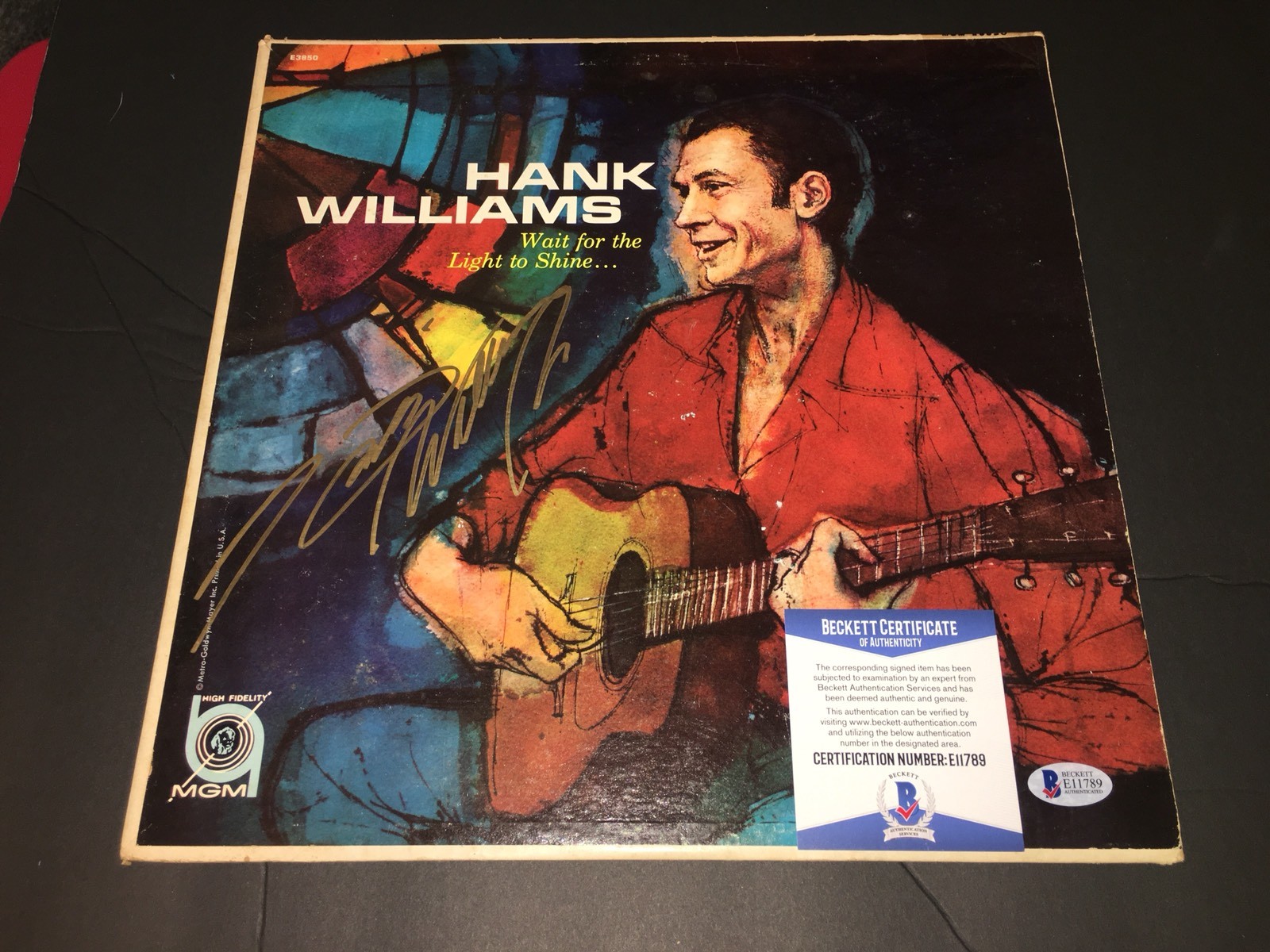 Hank Williams Jr Signed Wait For The Light To Shine Vinyl Album Beckett