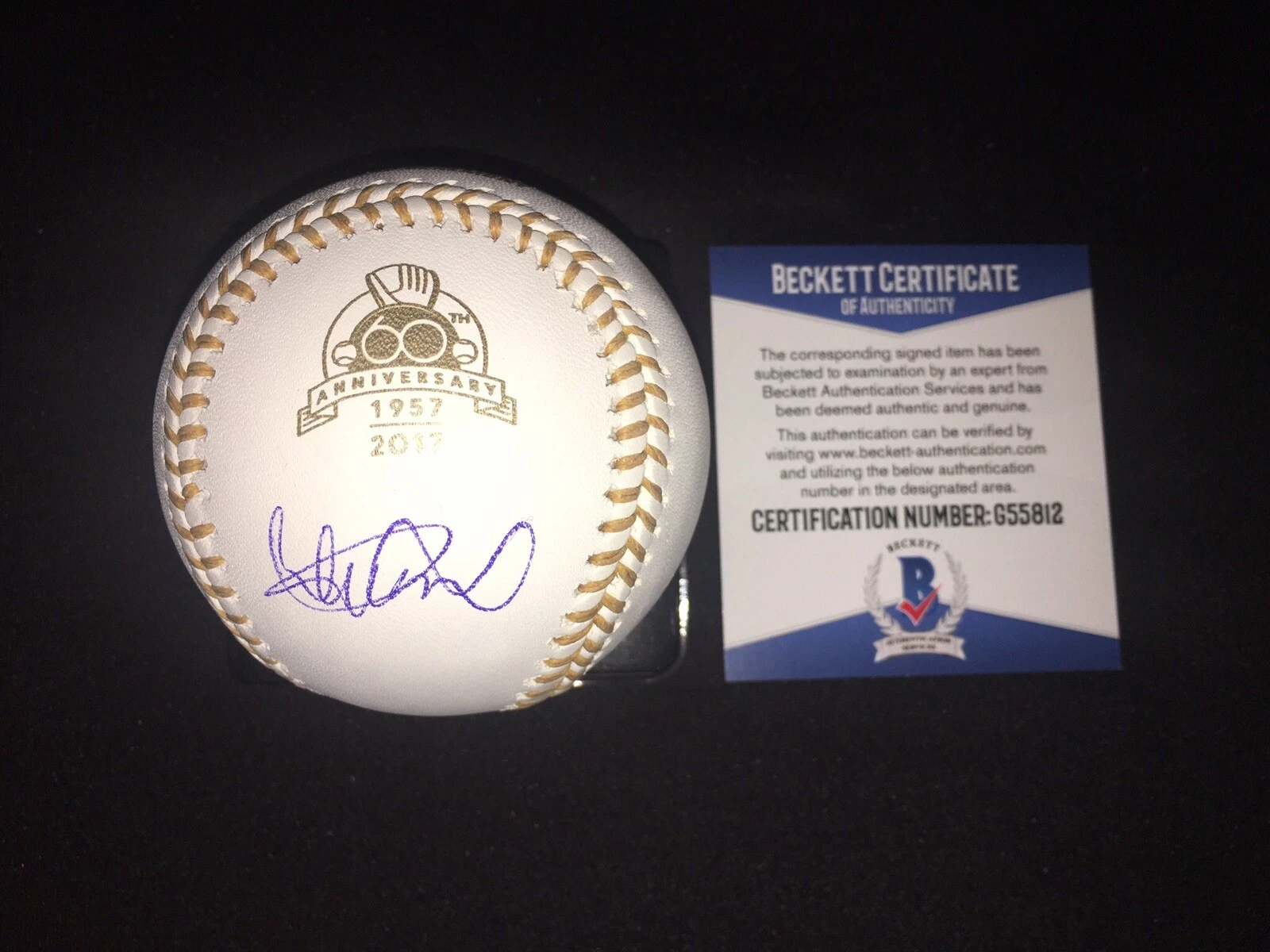 Ichiro Suzuki Signed Official 60th Anniversary Gold Glove Baseball Mariners BAS