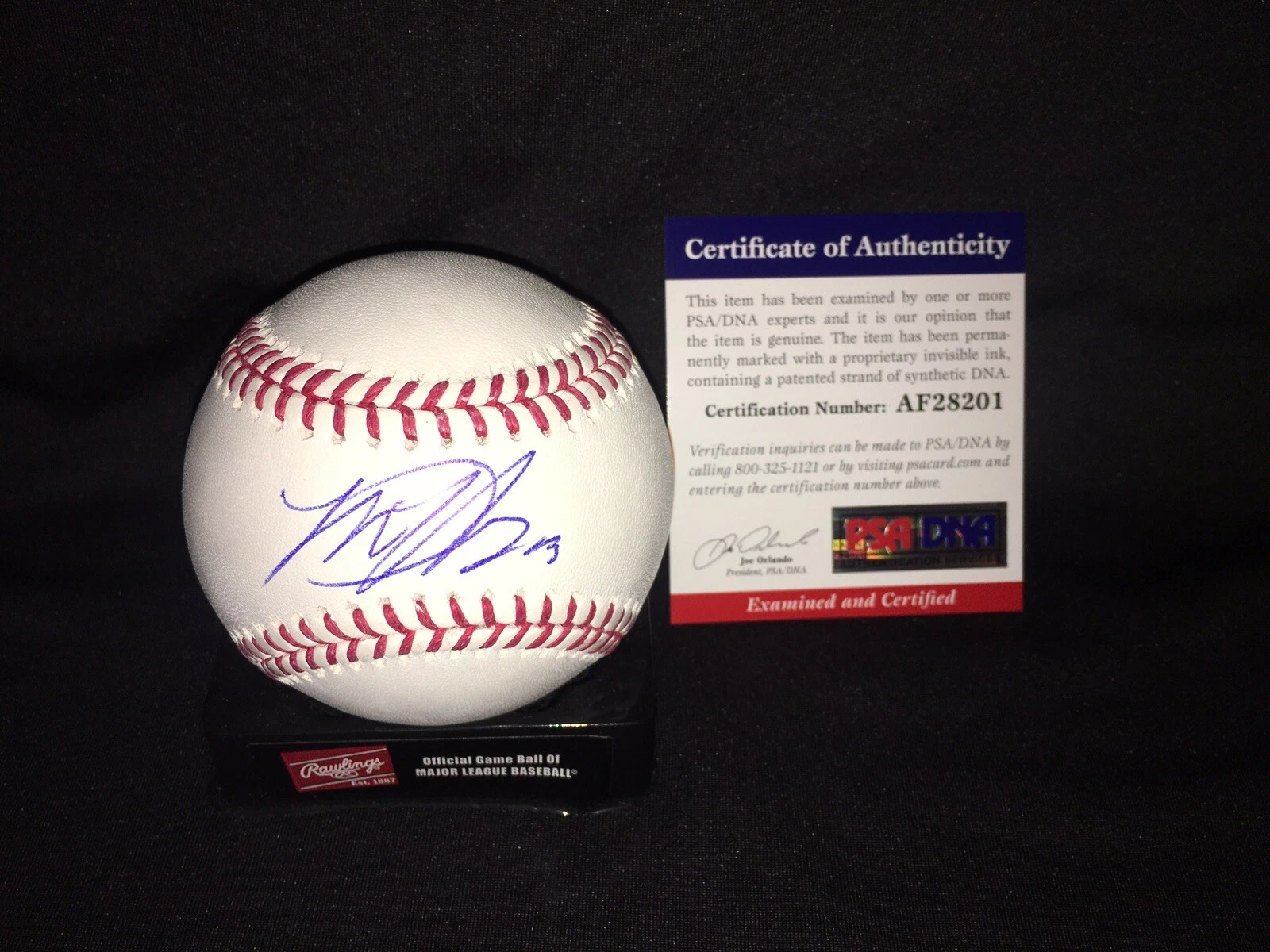 Matt Harvey Signed Major League Baseball Los Angeles Angels Star PSA/DNA
