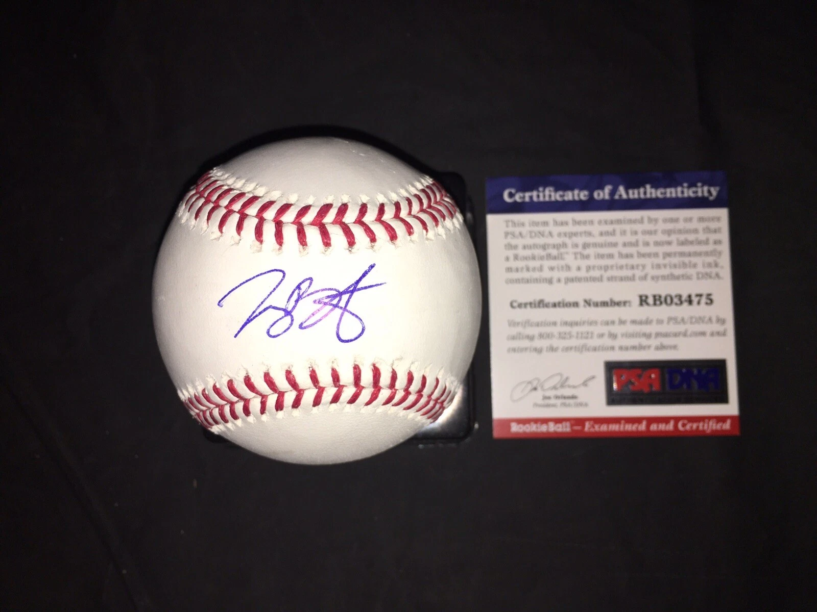 Joey Bart Signed Major League Baseball San Francisco Giants Prospect PSA/DNA #3