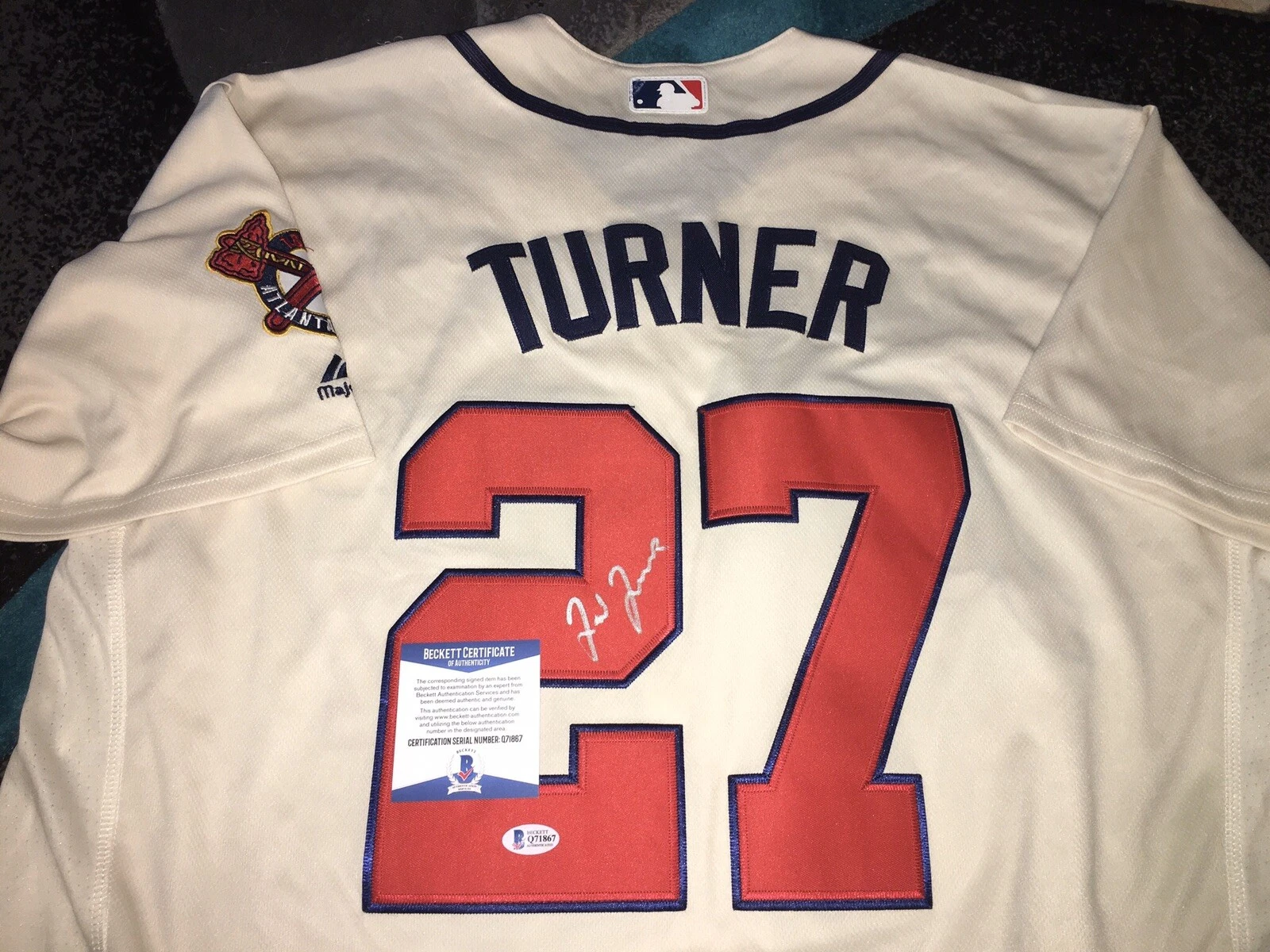 Ted Turner Signed Atlanta Braves Jersey 1 Day Manager 5-11-77 Beckett #2
