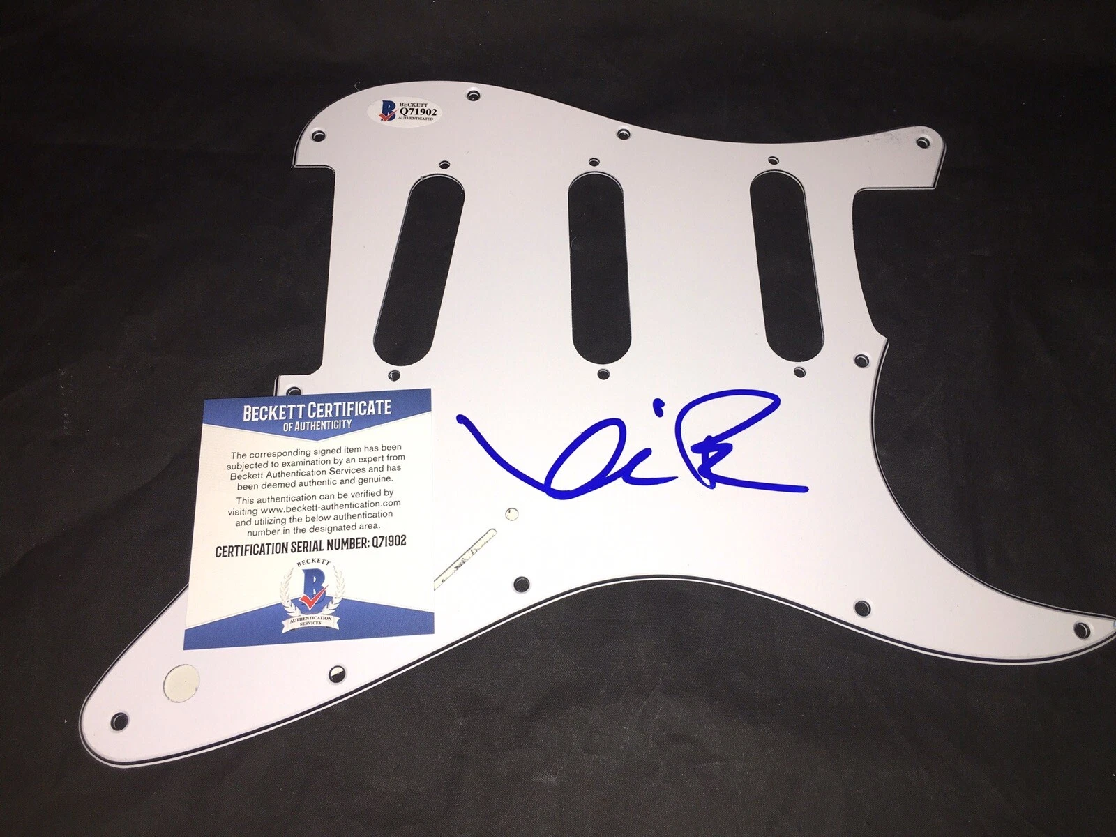 Kevin Bacon Signed Strat Pickguard Footloose The Bacon Brothers Beckett #3