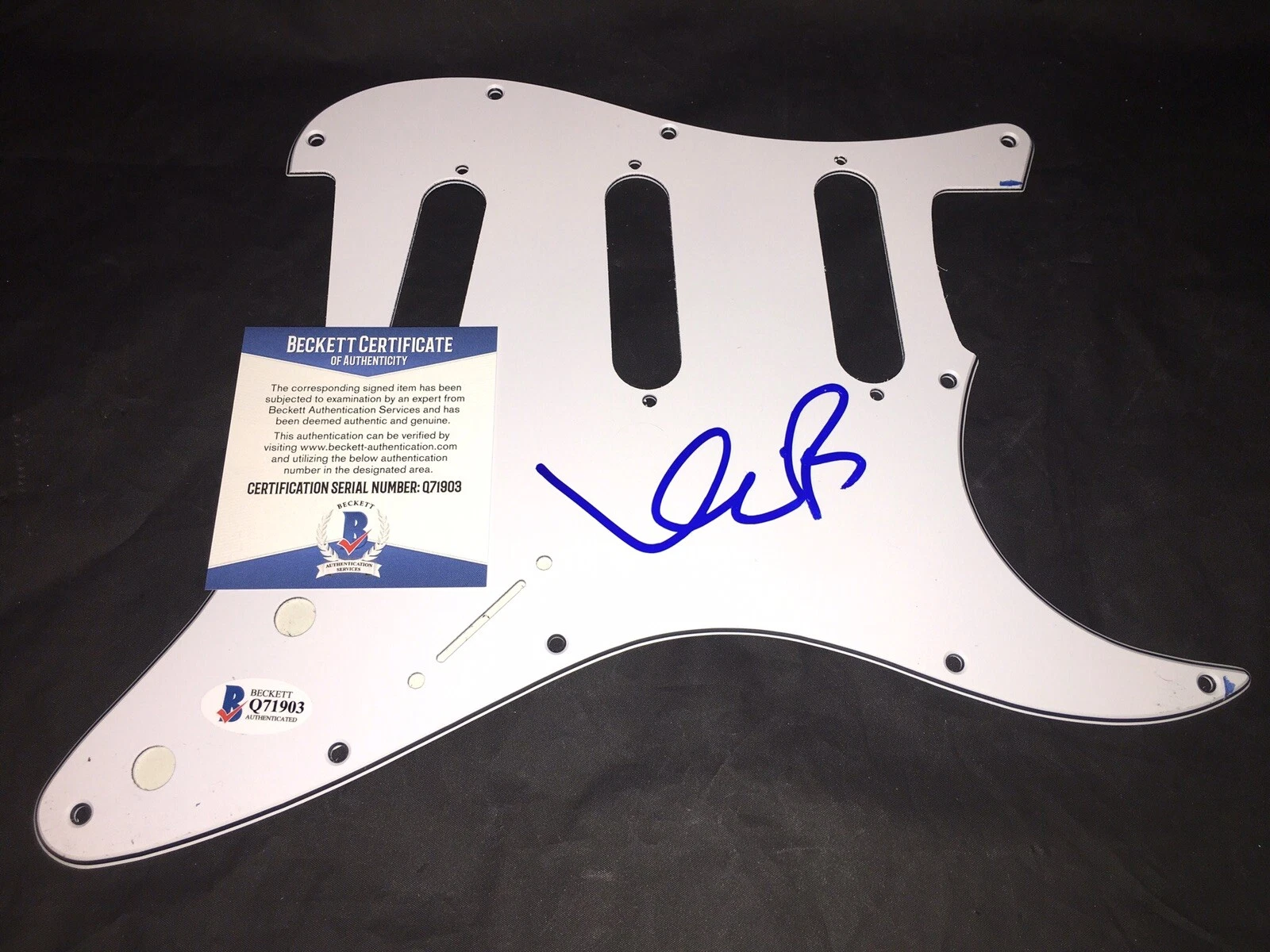 Kevin Bacon Signed Strat Pickguard Footloose The Bacon Brothers Beckett #4
