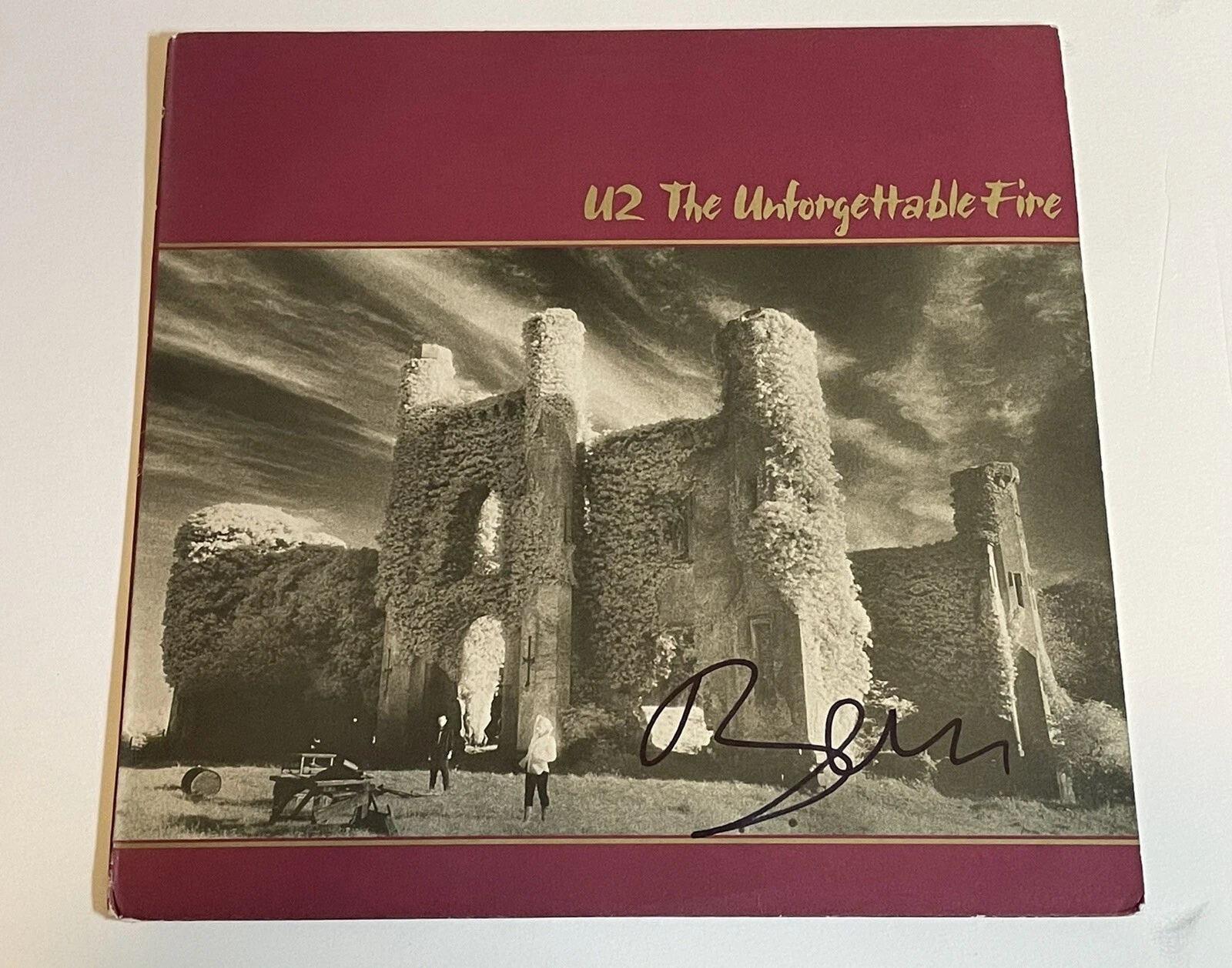 Bono U2 The Unforgettable Fire Signed Autograph LP Record Album Vinyl - K9 COA